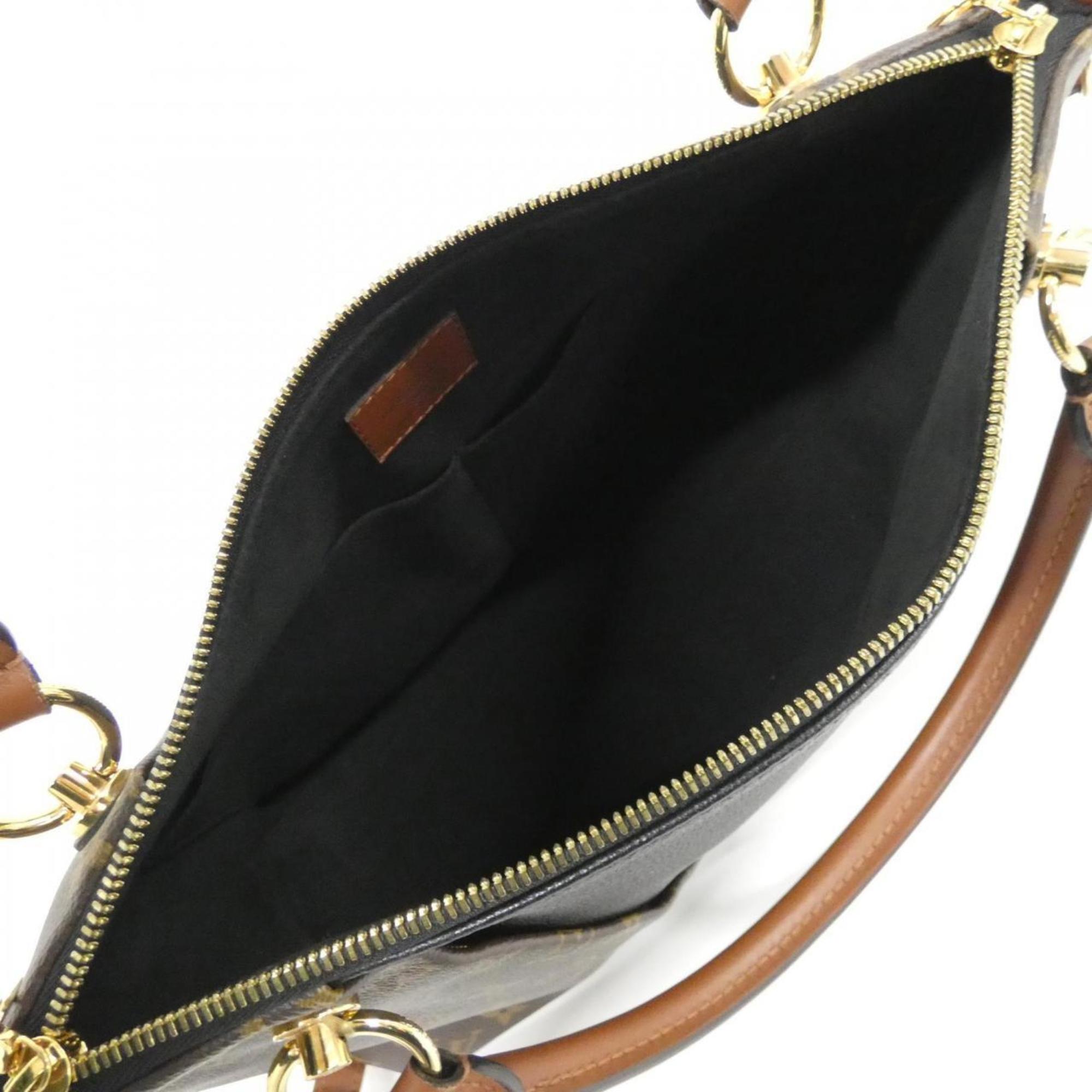 Louis Vuitton Brown Coated Canvas Leather Handbag