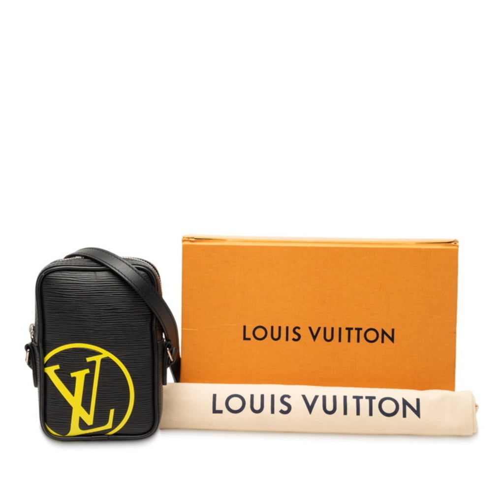 Louis Vuitton Epi Black Yellow Leather Shoulder Bag