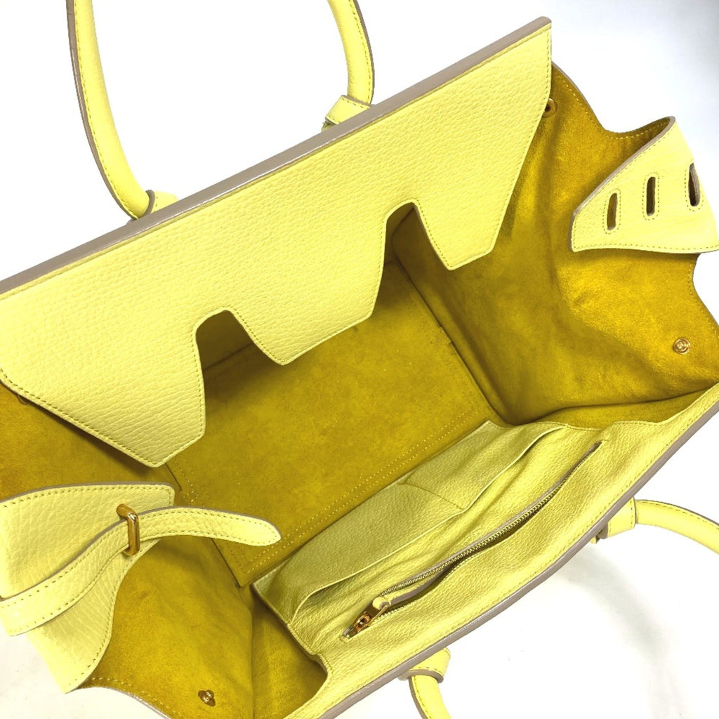 Celine Yellow Leather Handbag