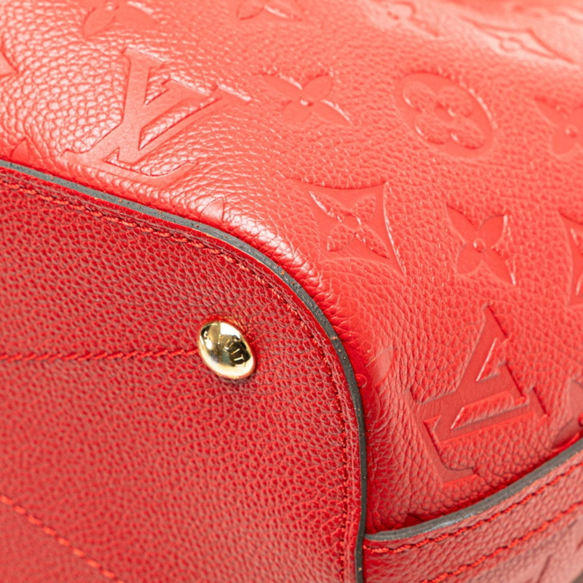 Louis Vuitton Cerise Red Color Leather Handbag Shoulder Bag