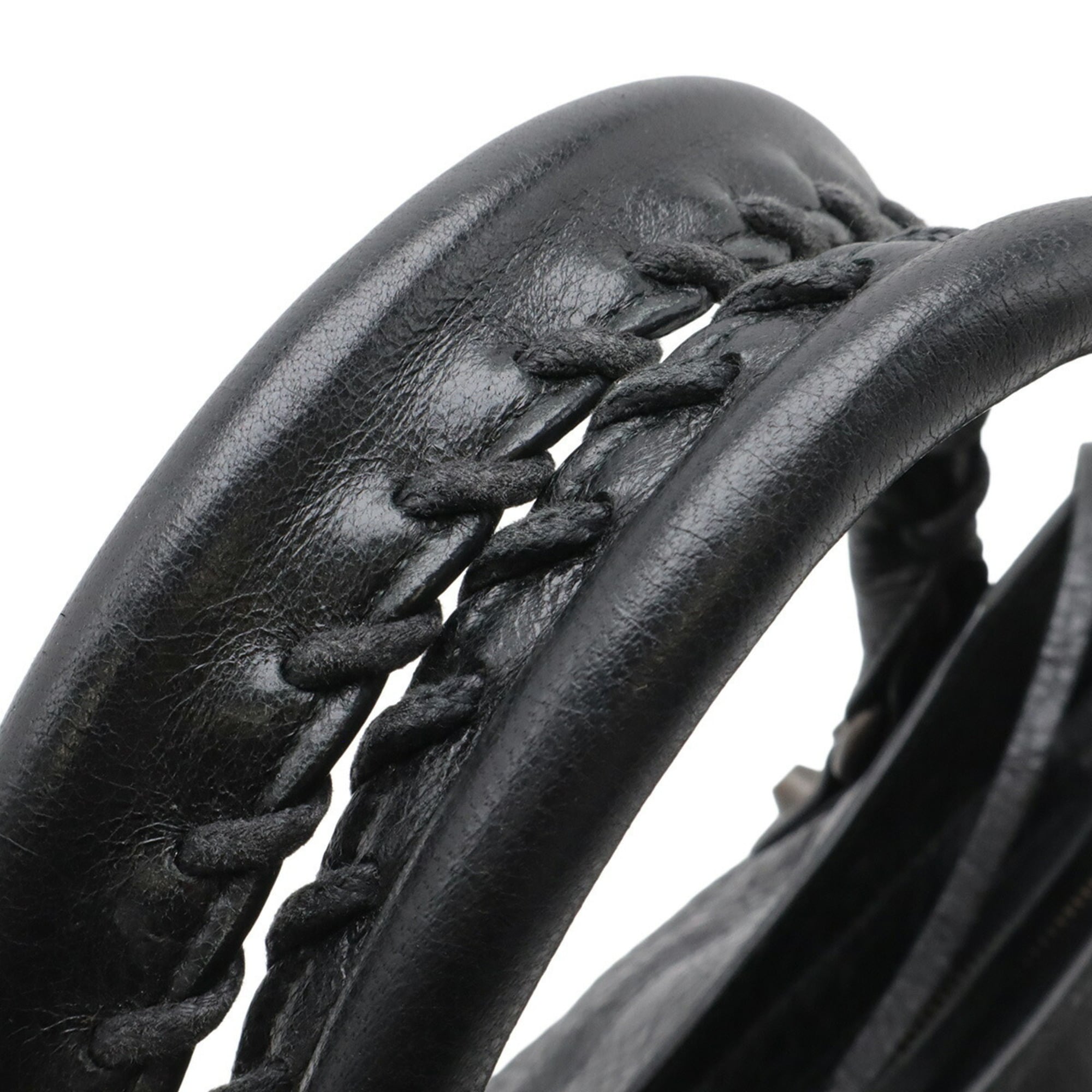 Balenciaga Black Leather Handbag Shoulder Bag Tote