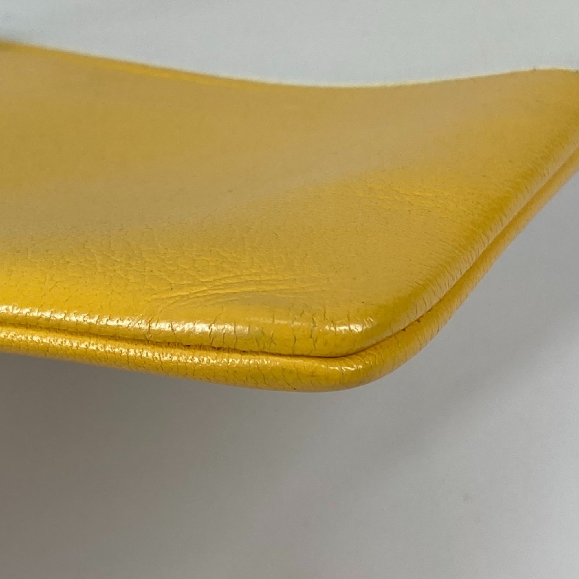 Celine White Leather Clutch Bag