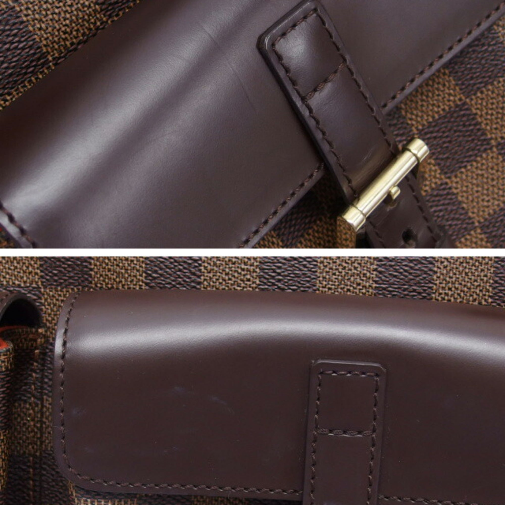 Louis Vuitton Damier Brown Damier Canvas Dark Brown Galle Damier Canvas Handbag Shoulder Bag Tote Bag