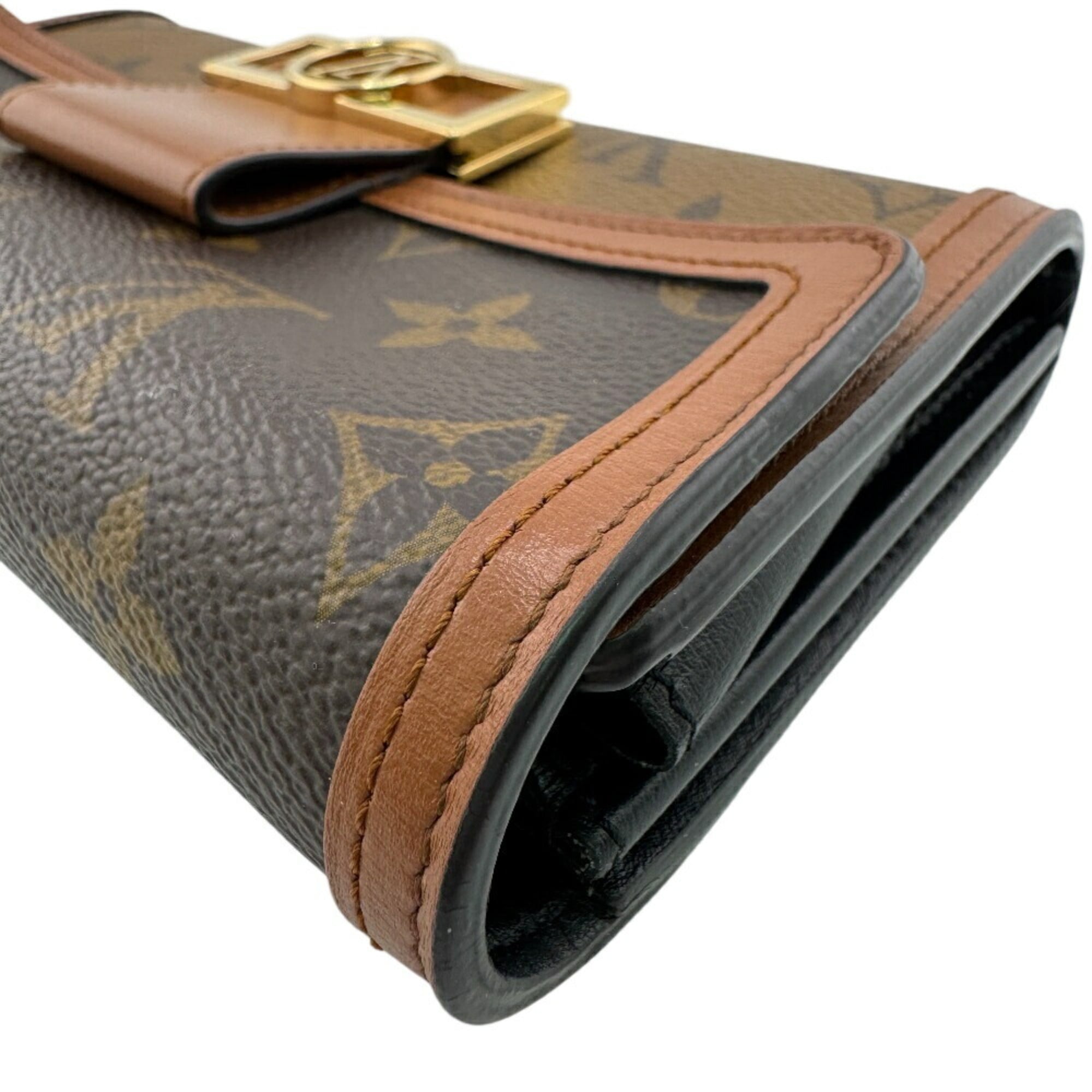 Louis Vuitton Brown Monogram Reverse Leather Long Wallet