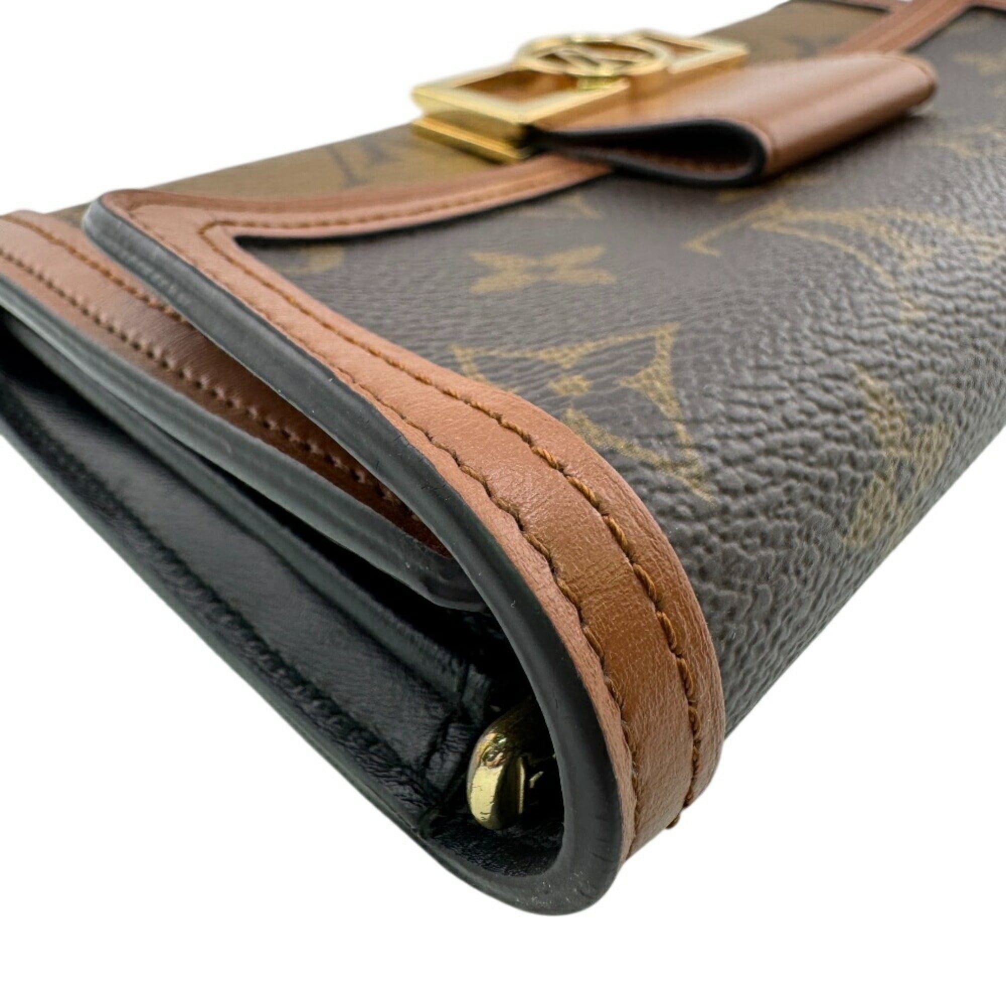 Louis Vuitton Brown Monogram Reverse Leather Long Wallet