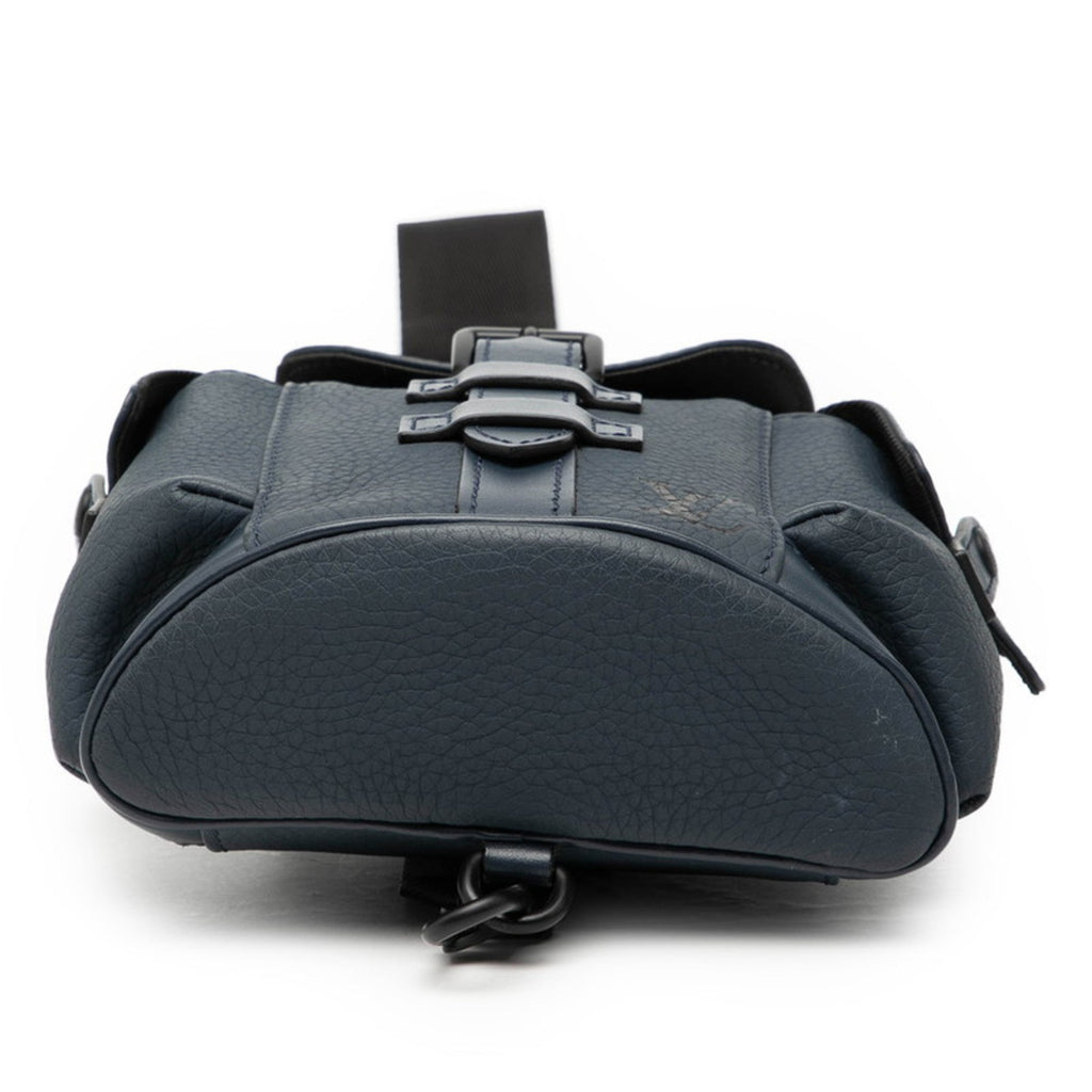 Louis Vuitton Navy Leather Shoulder Bag Sling Bag