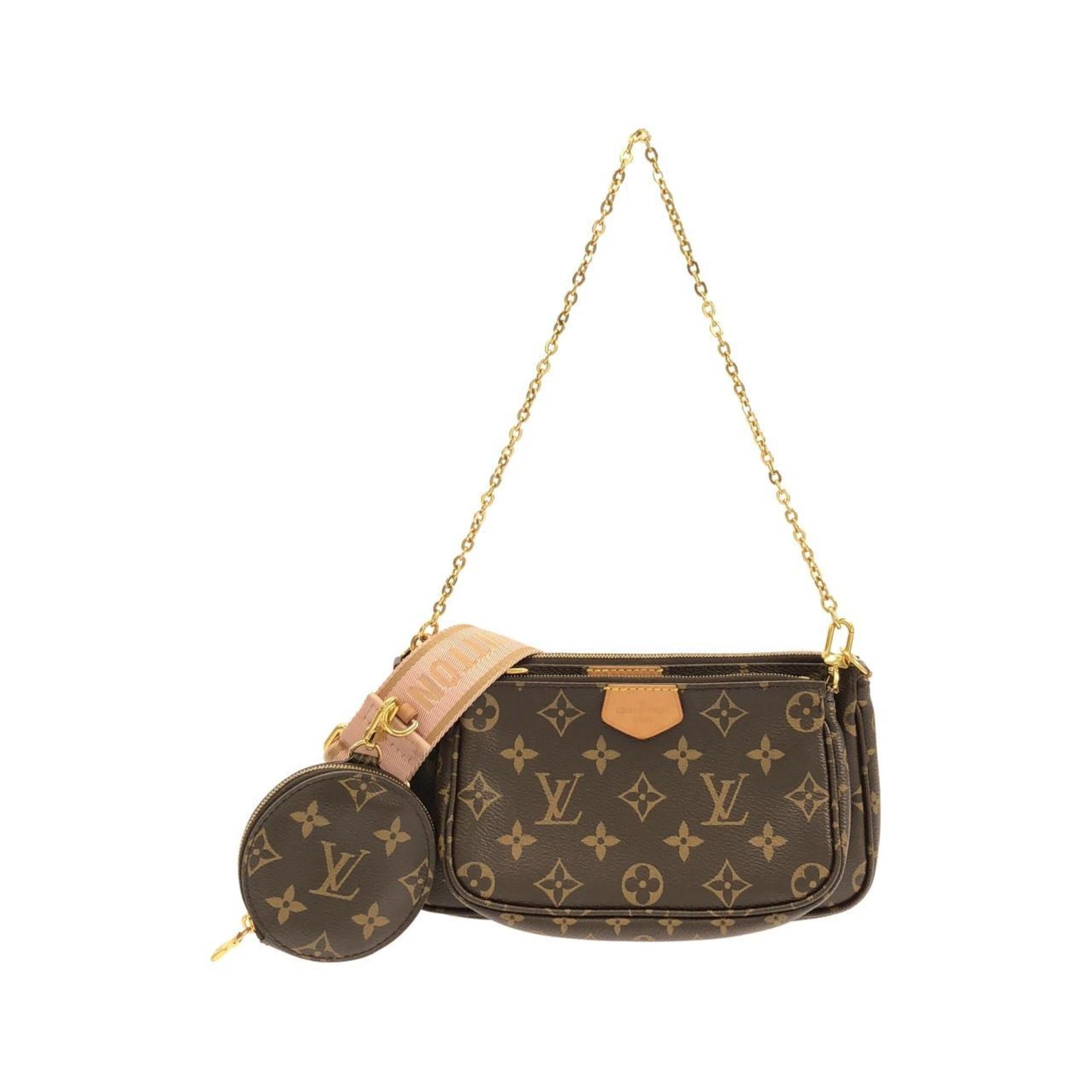 Louis Vuitton Brown Rose Clair Coated Canvas Pochette Shoulder Bag