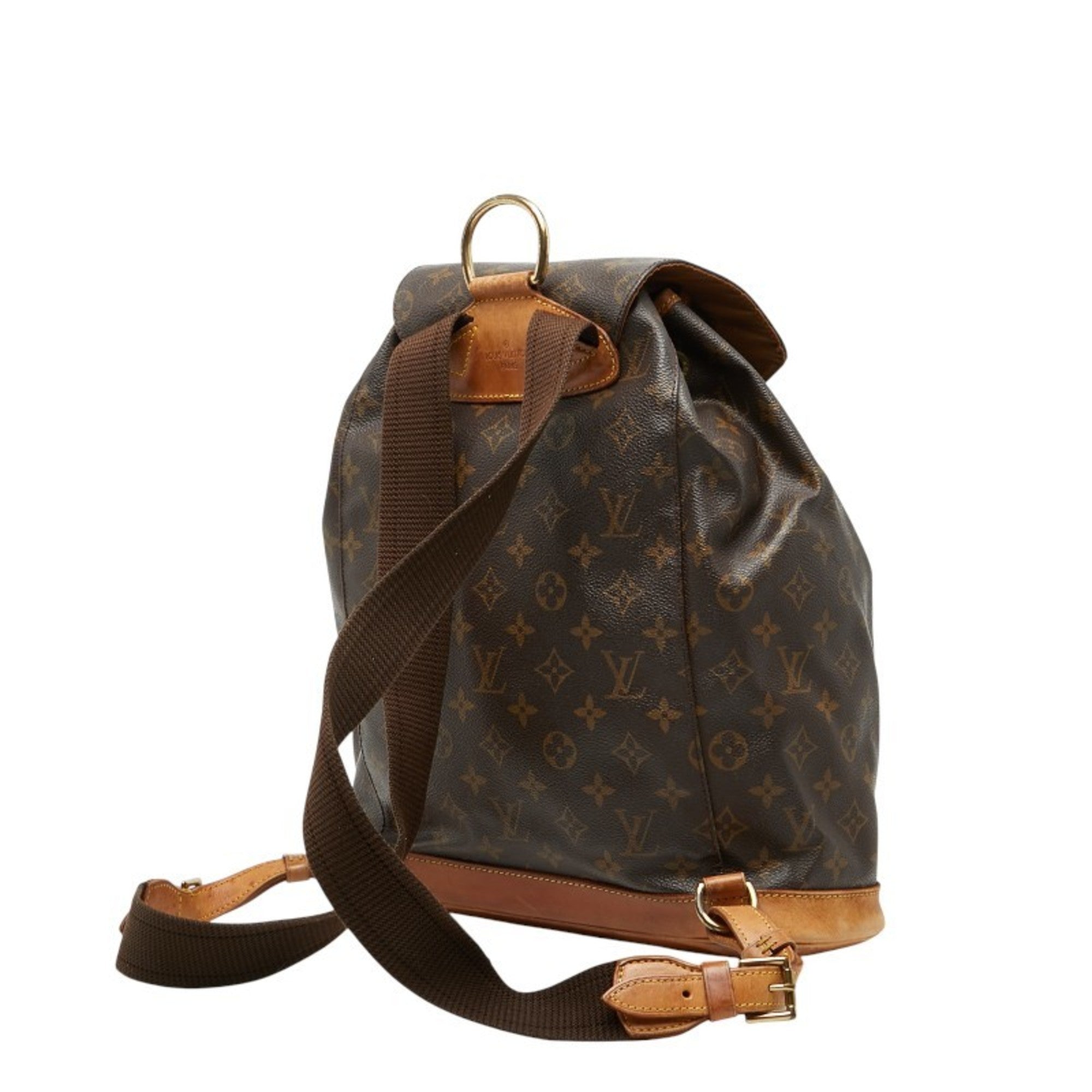 Louis Vuitton Brown Pvc Leather Backpack