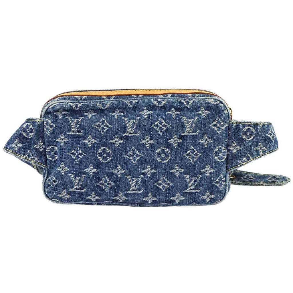 Louis Vuitton Blue Monogram Denim Fanny Pack Pouch Sling Bag