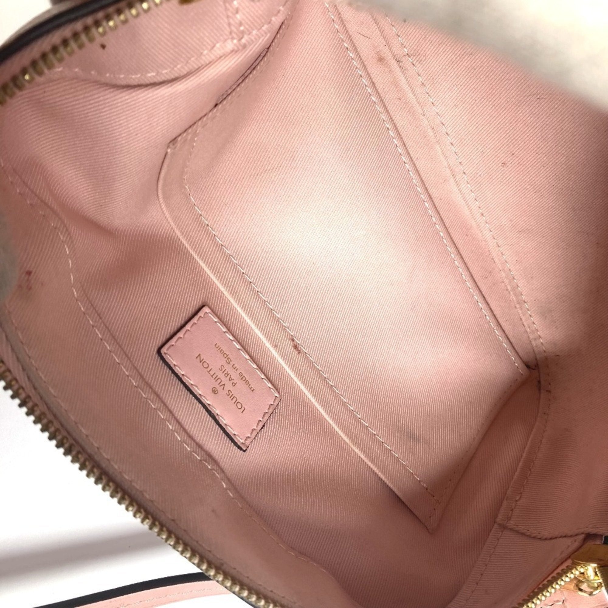 Louis Vuitton Pink White Damier Azur Pochette Shoulder Bag