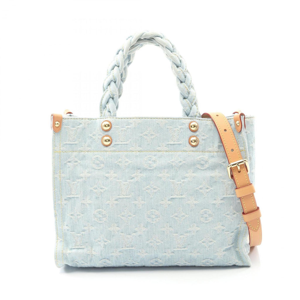 Louis Vuitton Blue Denim Leather Handbag