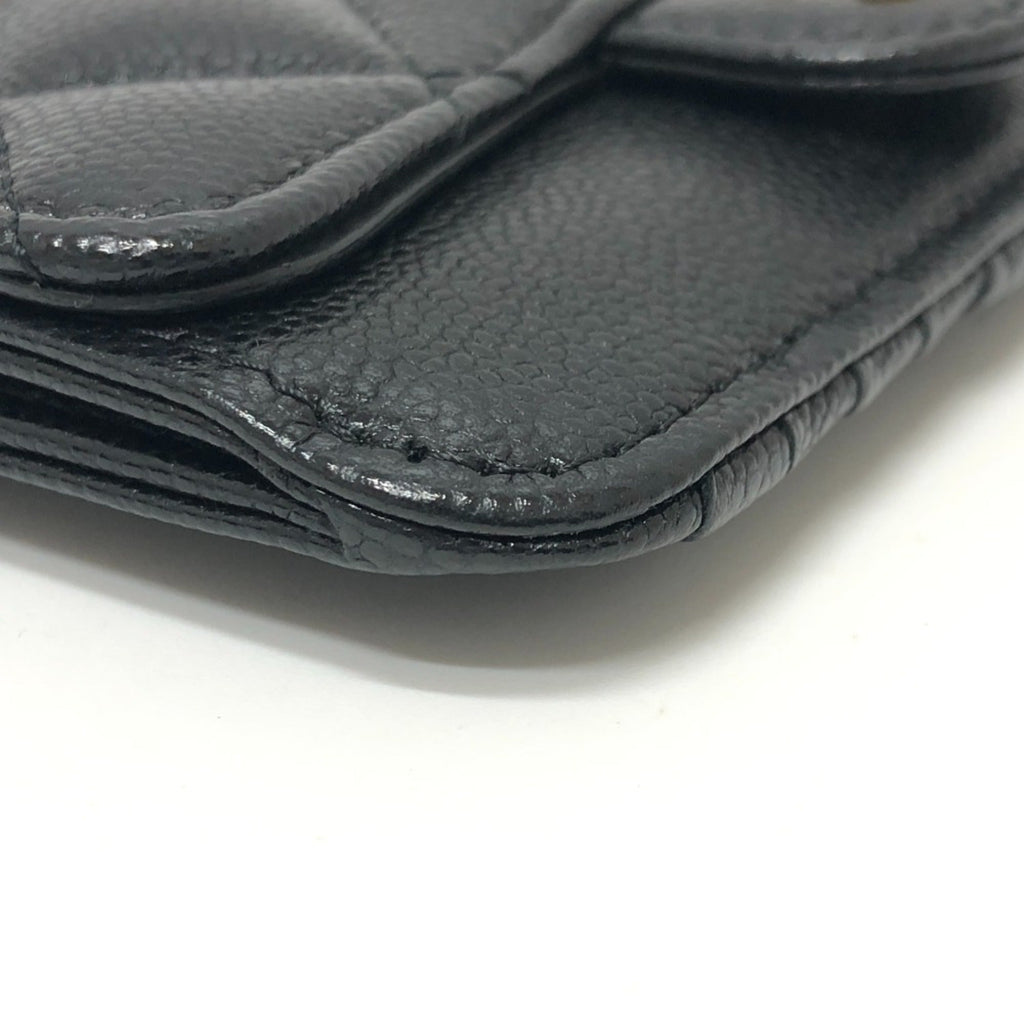 Chanel Black Grained Calfskin Coin Purse/Coin Case