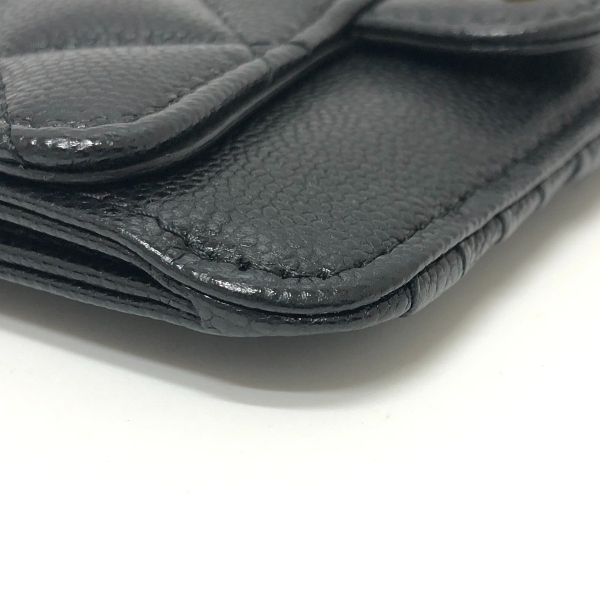 Chanel Black Grained Calfskin Coin Purse/Coin Case