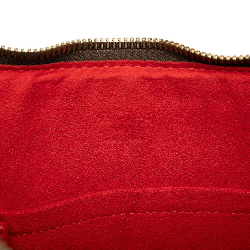 Louis Vuitton Brown Pvc Leather Handbag Shoulder Bag