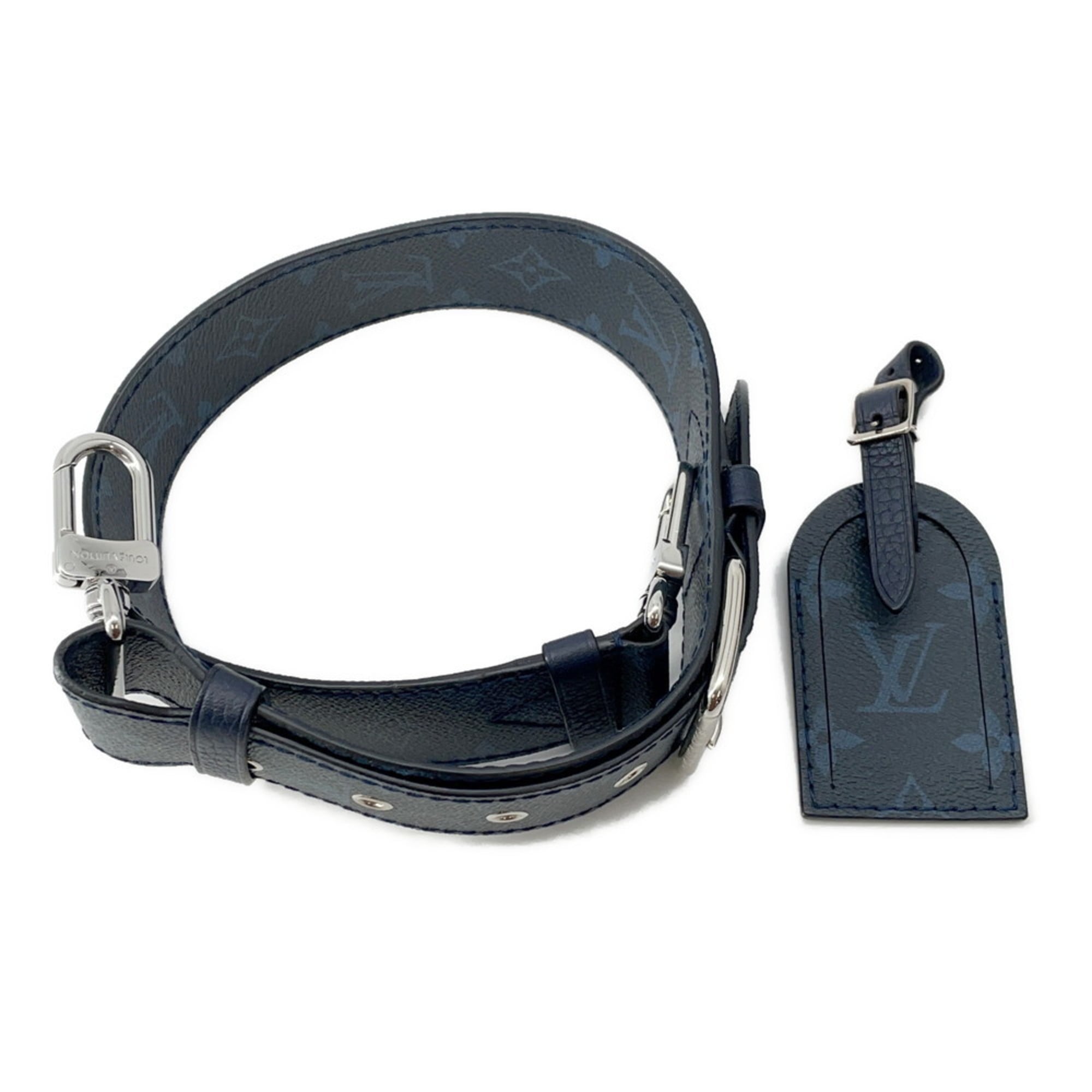 Louis Vuitton Navy Leather Shoulder Bag