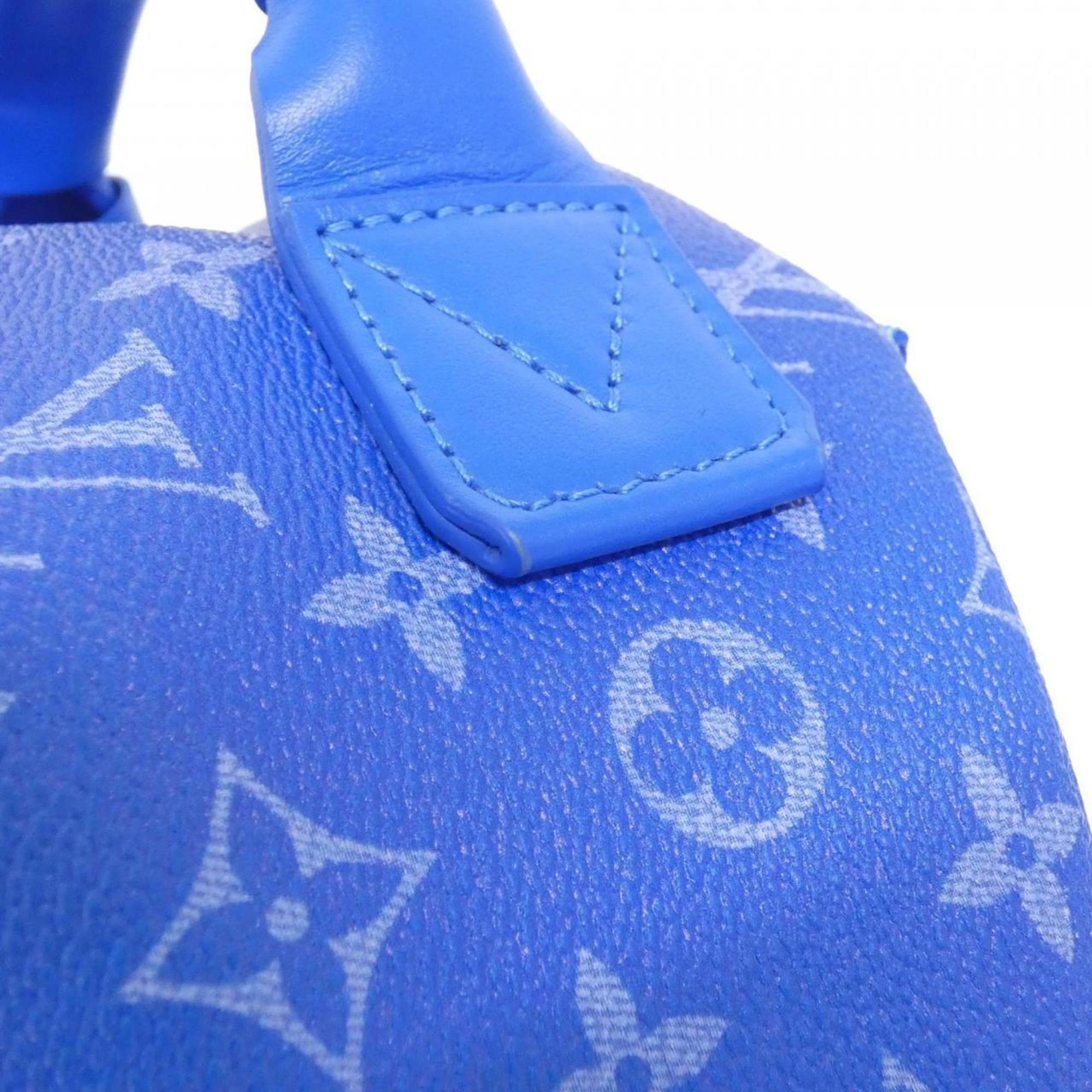 Louis Vuitton Blue Coated Canvas Backpack