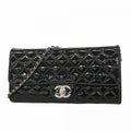 Chanel Black Patent Leather Chain/Shoulder Wallet