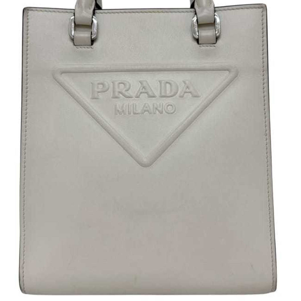 Prada Bianco White Leather Handbag