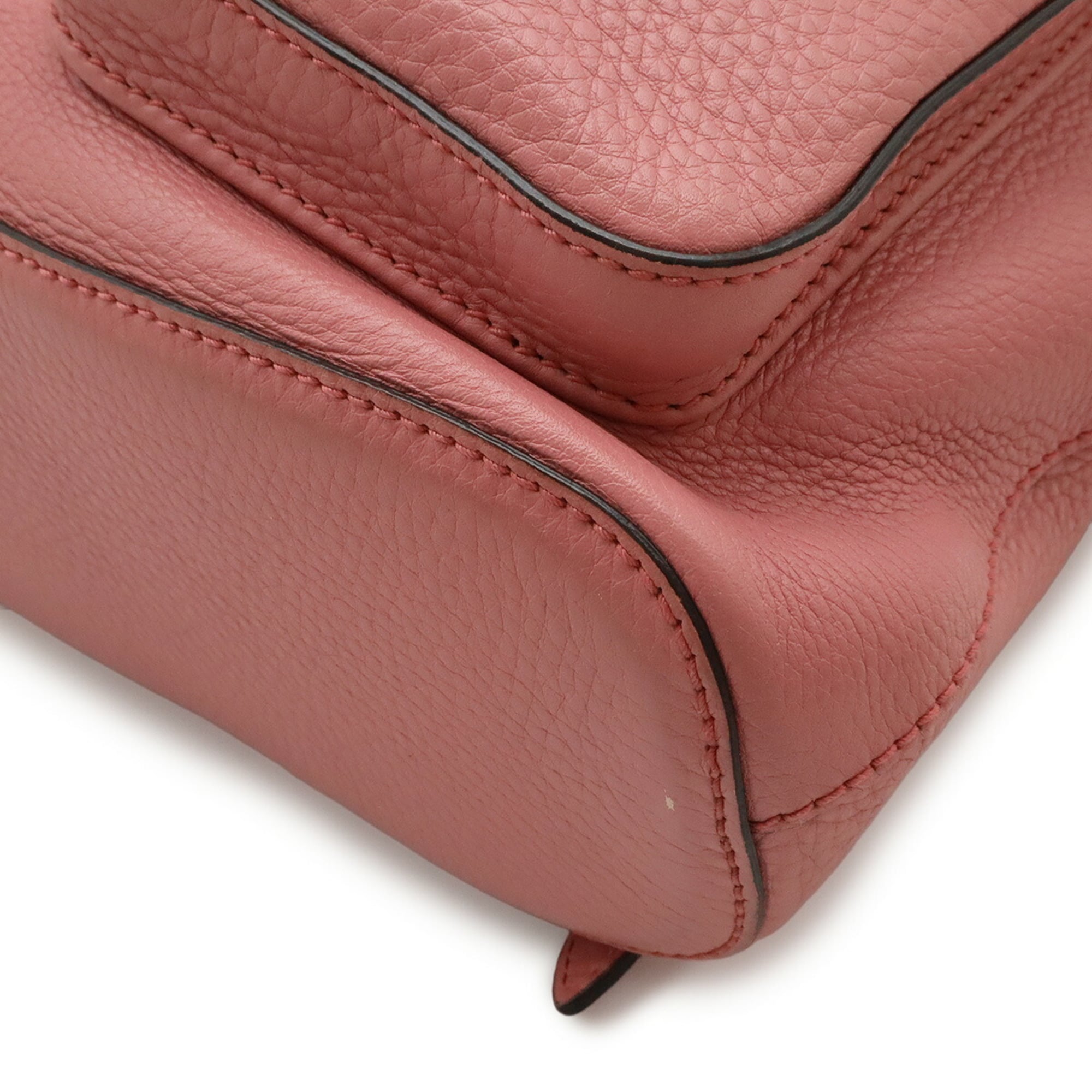 Gucci Pink Yellow Bamboo Backpack Shoulder Bag (Pre-Owned)