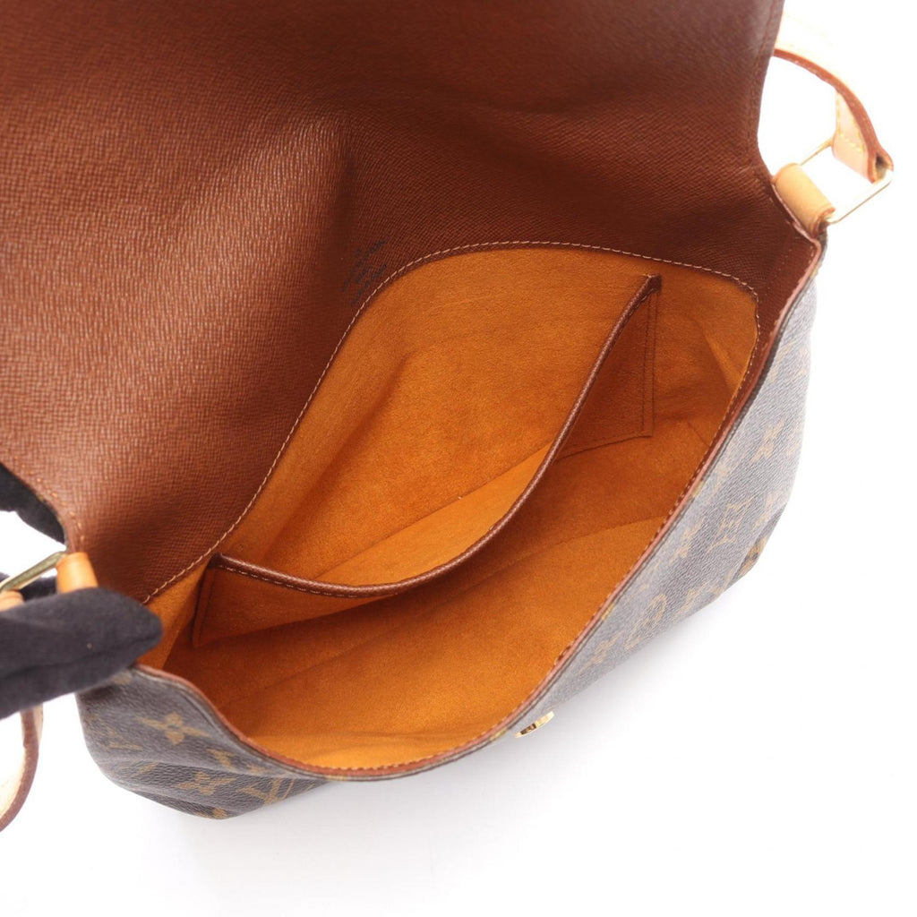 Louis Vuitton Brown Coated Canvas Leather Shoulder Bag