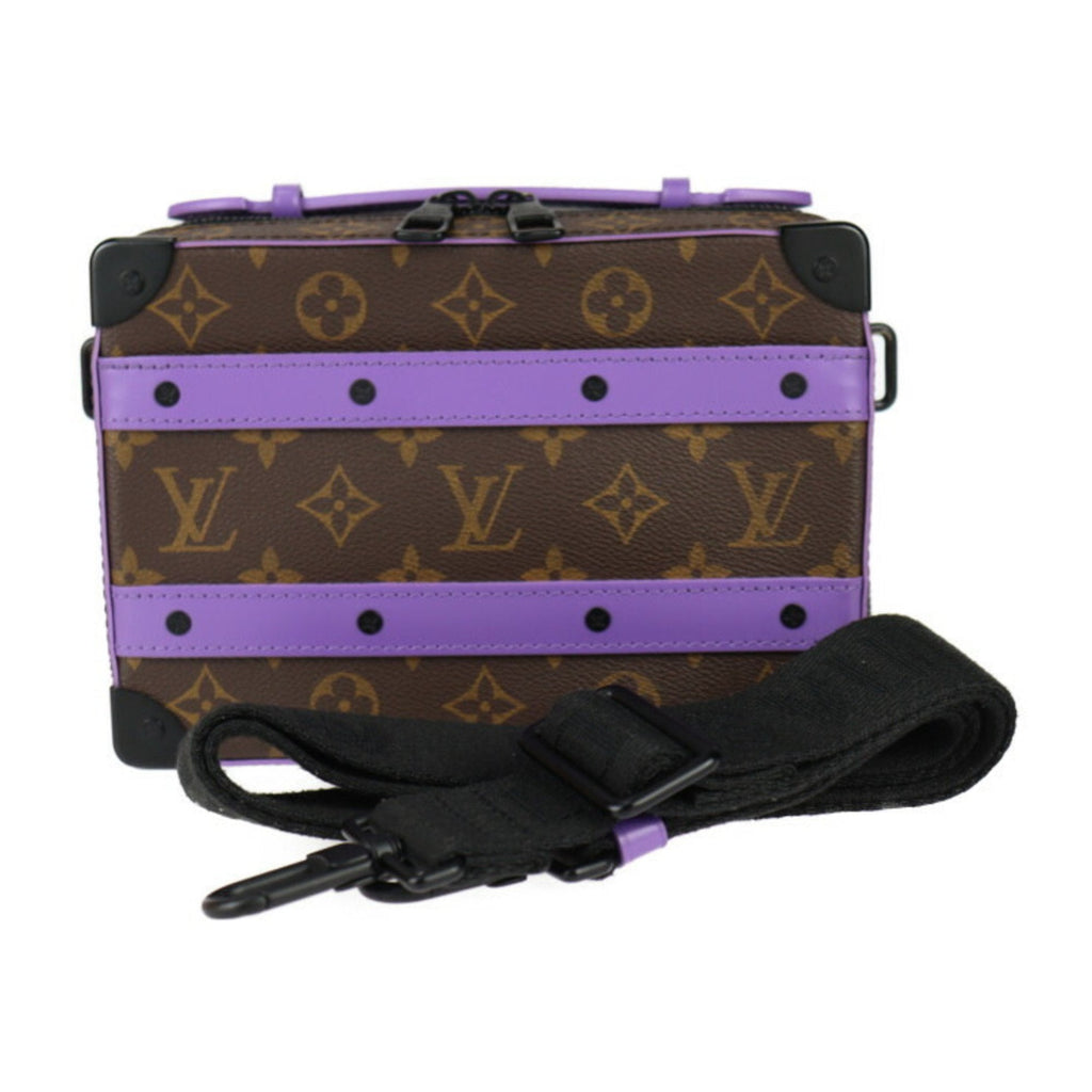 Louis Vuitton Brown Purple Pvc Leather Clutch Bag Handbag Pochette Shoulder Bag