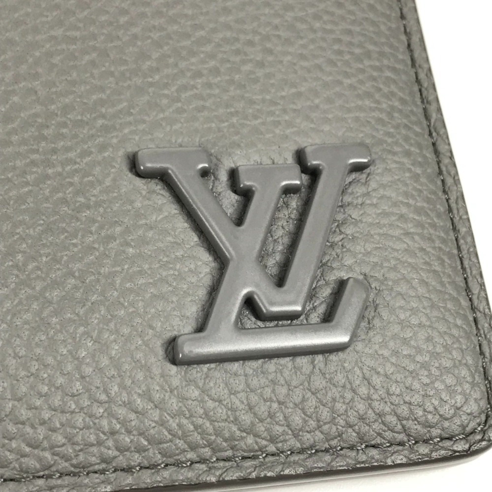Louis Vuitton Gray Leather Wallet
