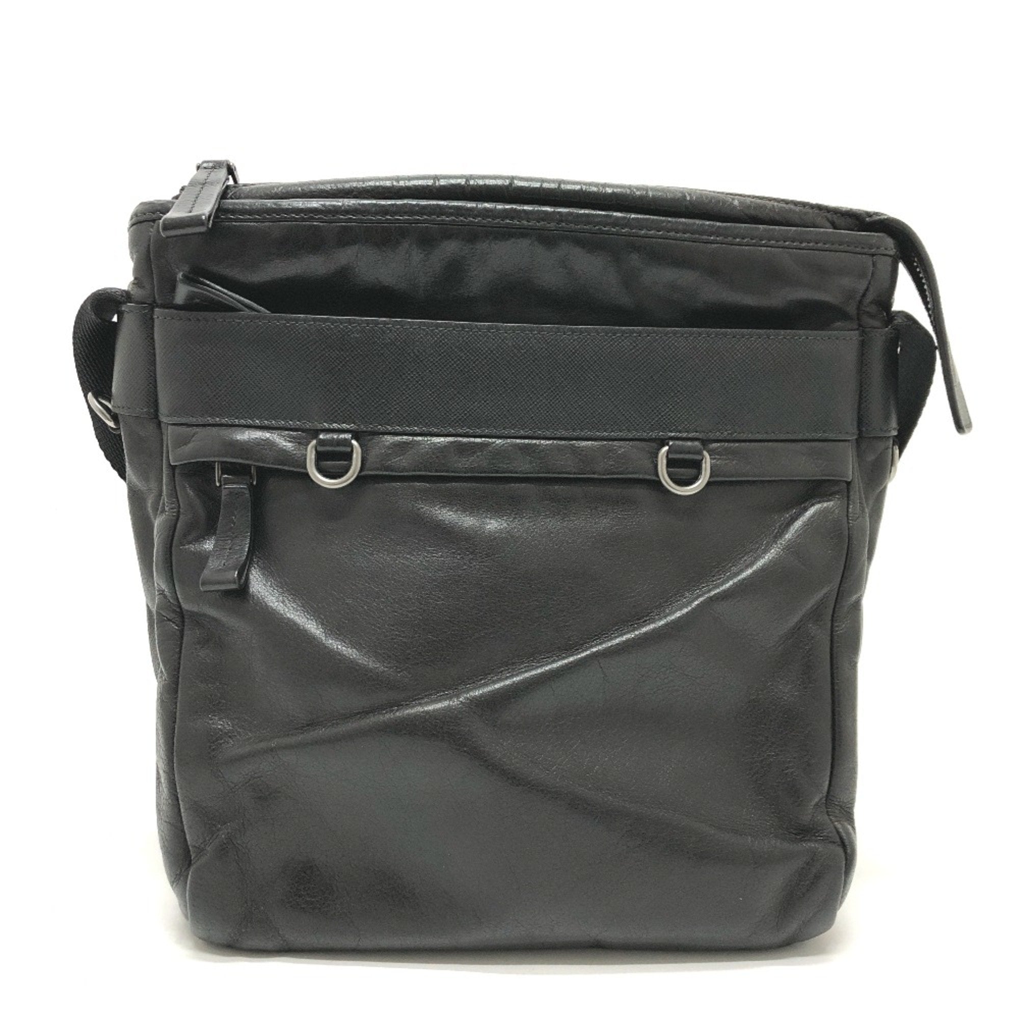 Prada Black Leather Shoulder Bag