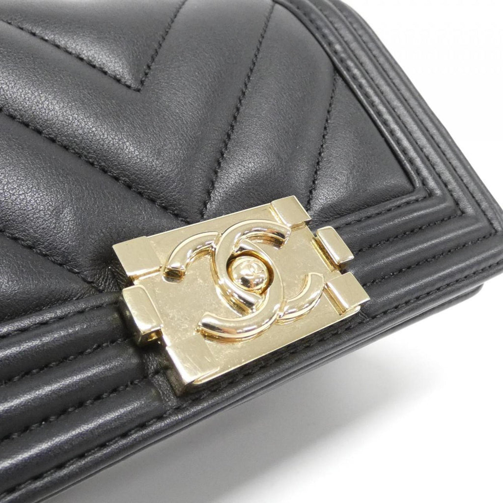 Chanel Black Leather Shoulder Bag
