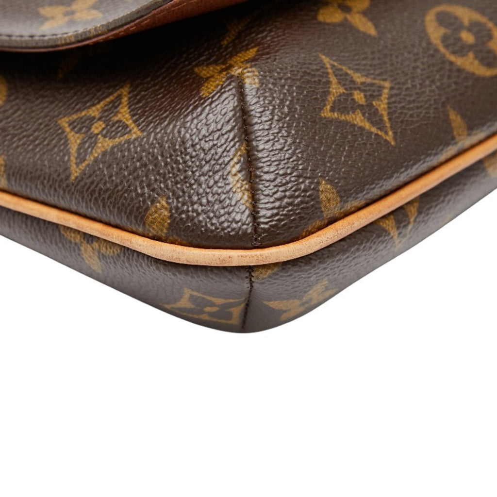 Louis Vuitton Brown Pvc Leather Shoulder Bag