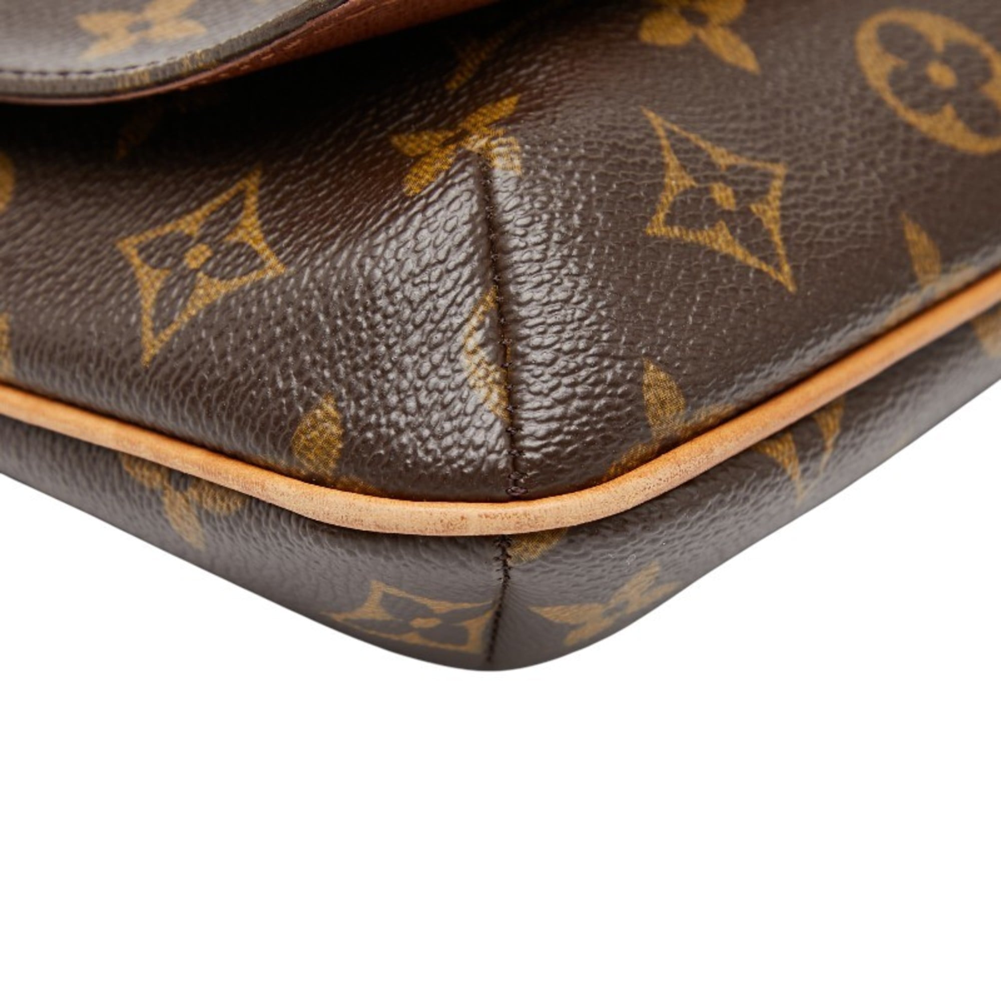 Louis Vuitton Brown Pvc Leather Shoulder Bag