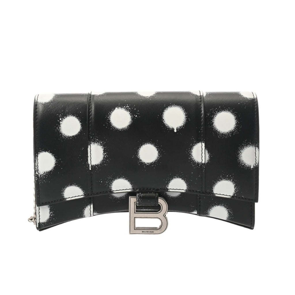 Balenciaga Black White Leather Shoulder