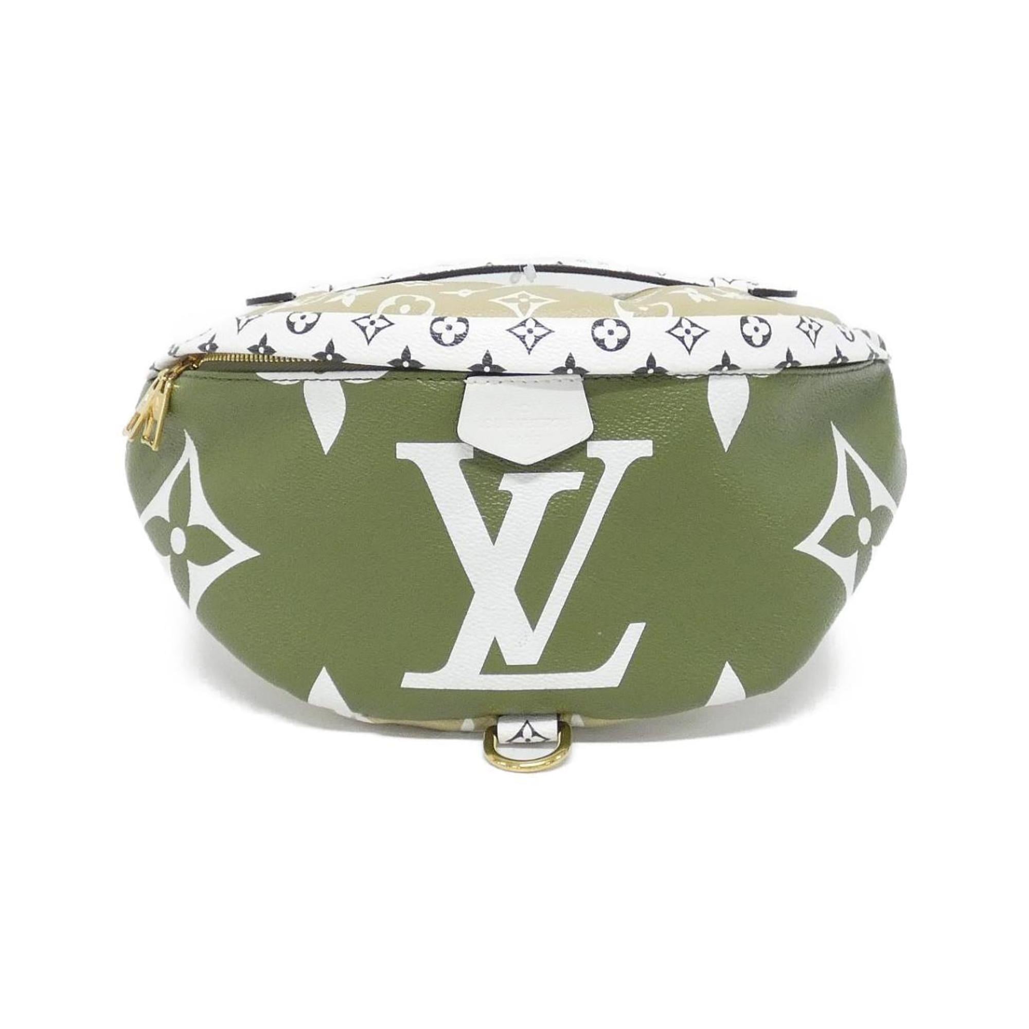 Louis Vuitton Green Khaki Coated Canvas Shoulder Bag
