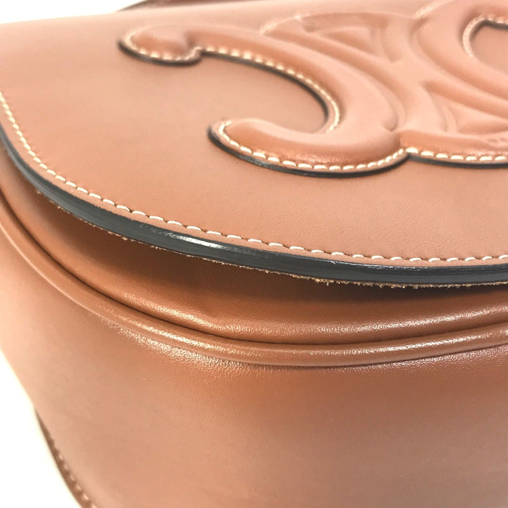 Celine Brown Leather Shoulder Bag