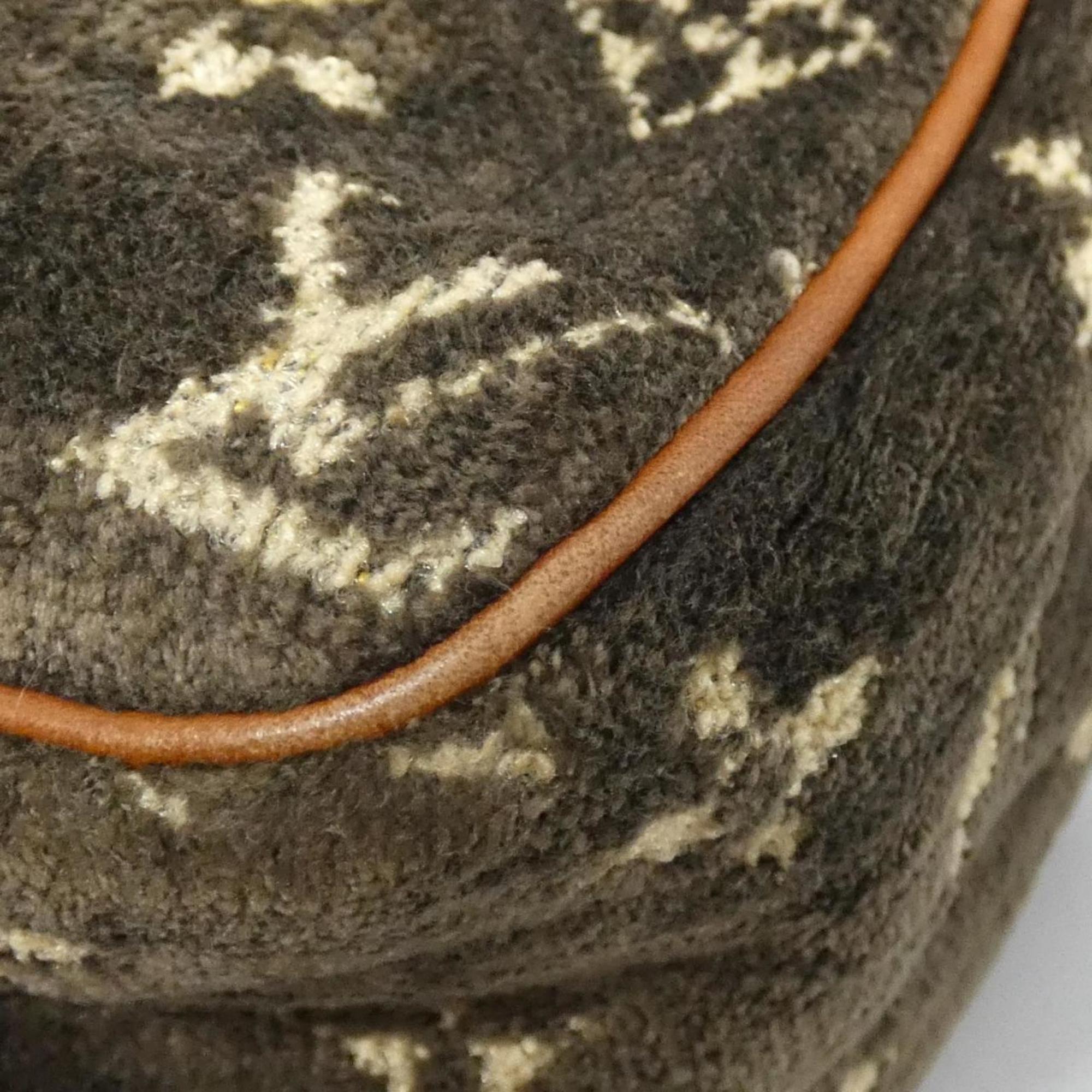 Louis Vuitton Brown Marron Pile Fabric Shoulder Bag