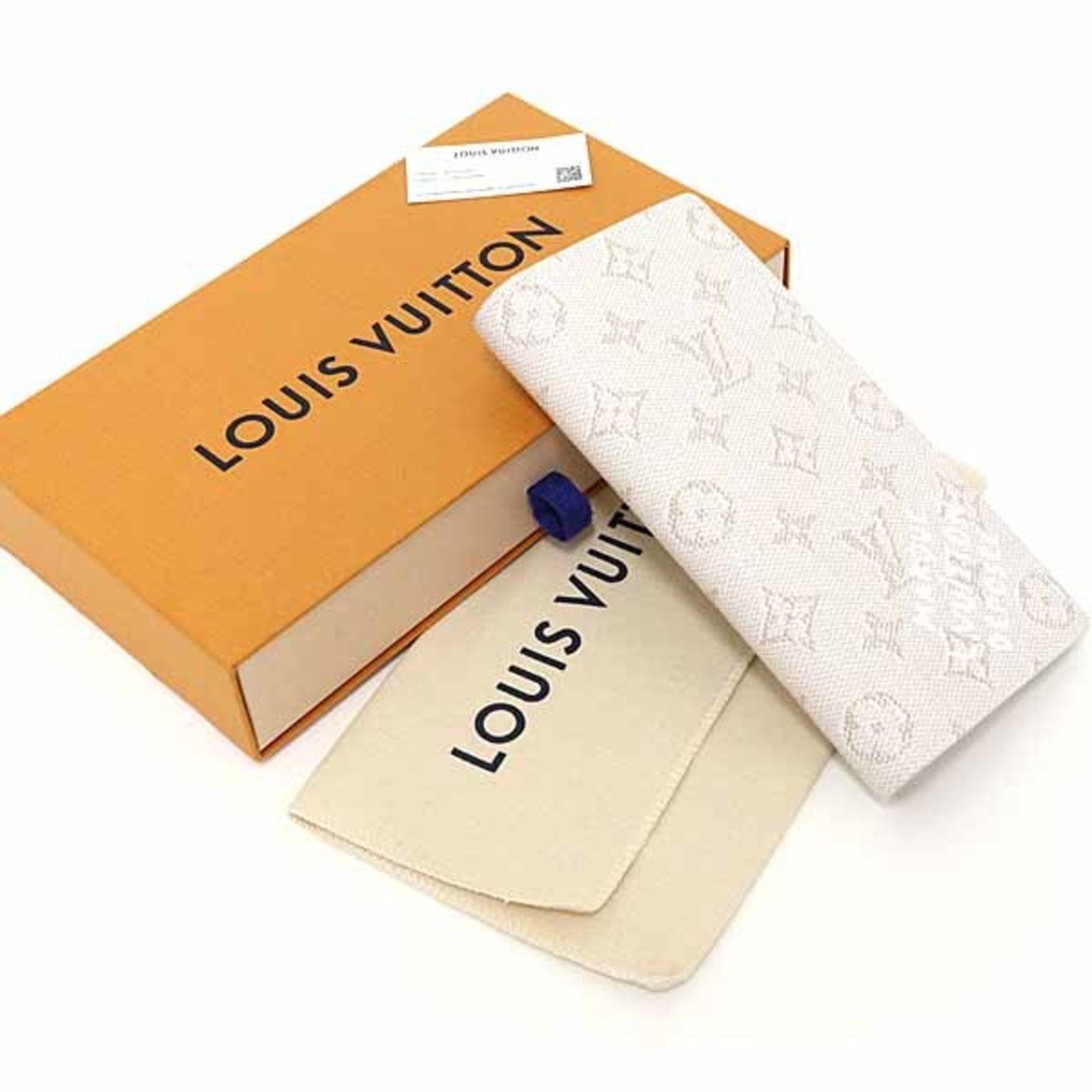 Louis Vuitton Monogram White Leather Long Wallet
