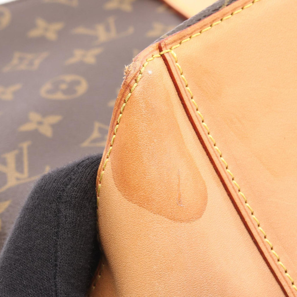 Louis Vuitton Brown Coated Canvas Leather Tote Bag