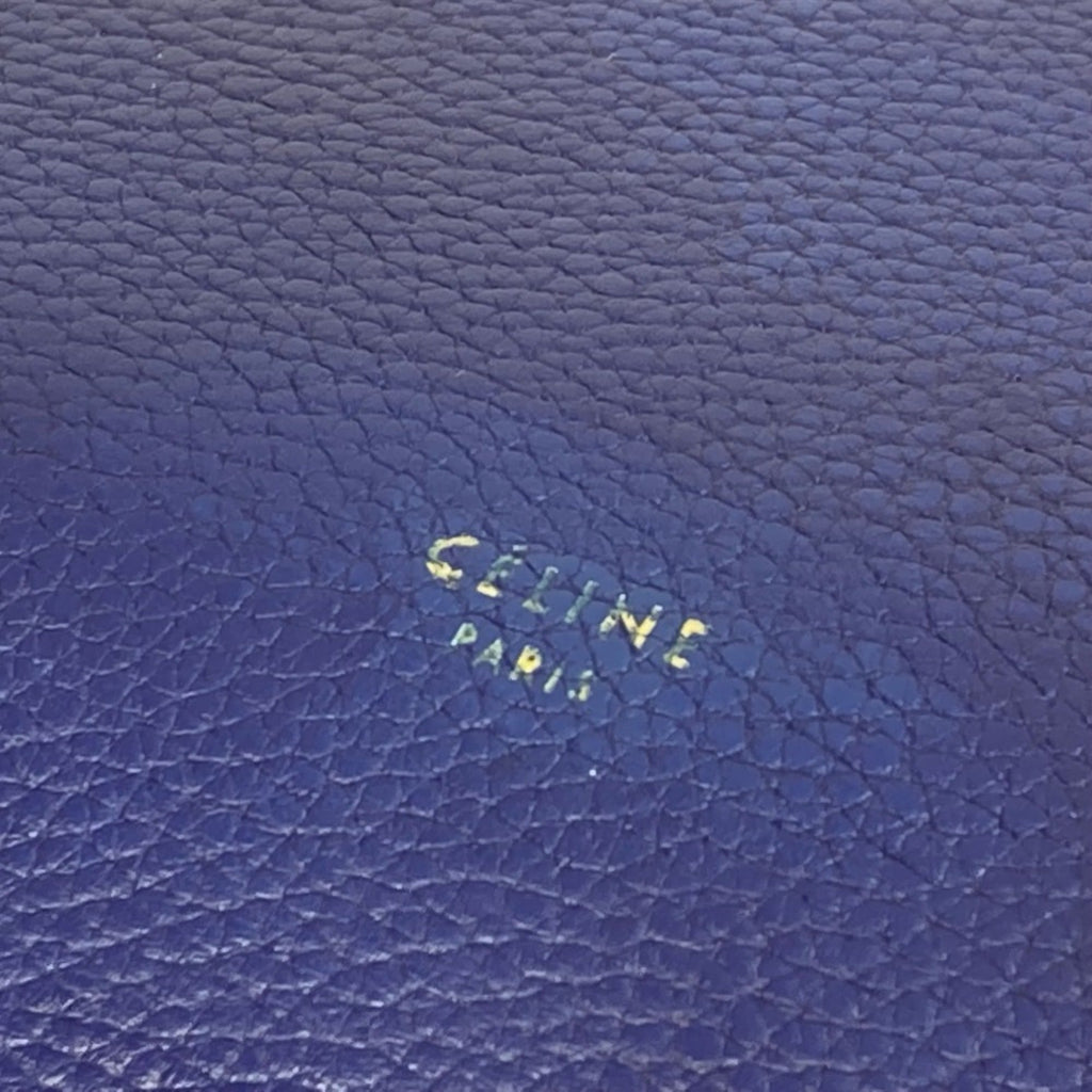 Celine Blue Leather Shoulder Bag