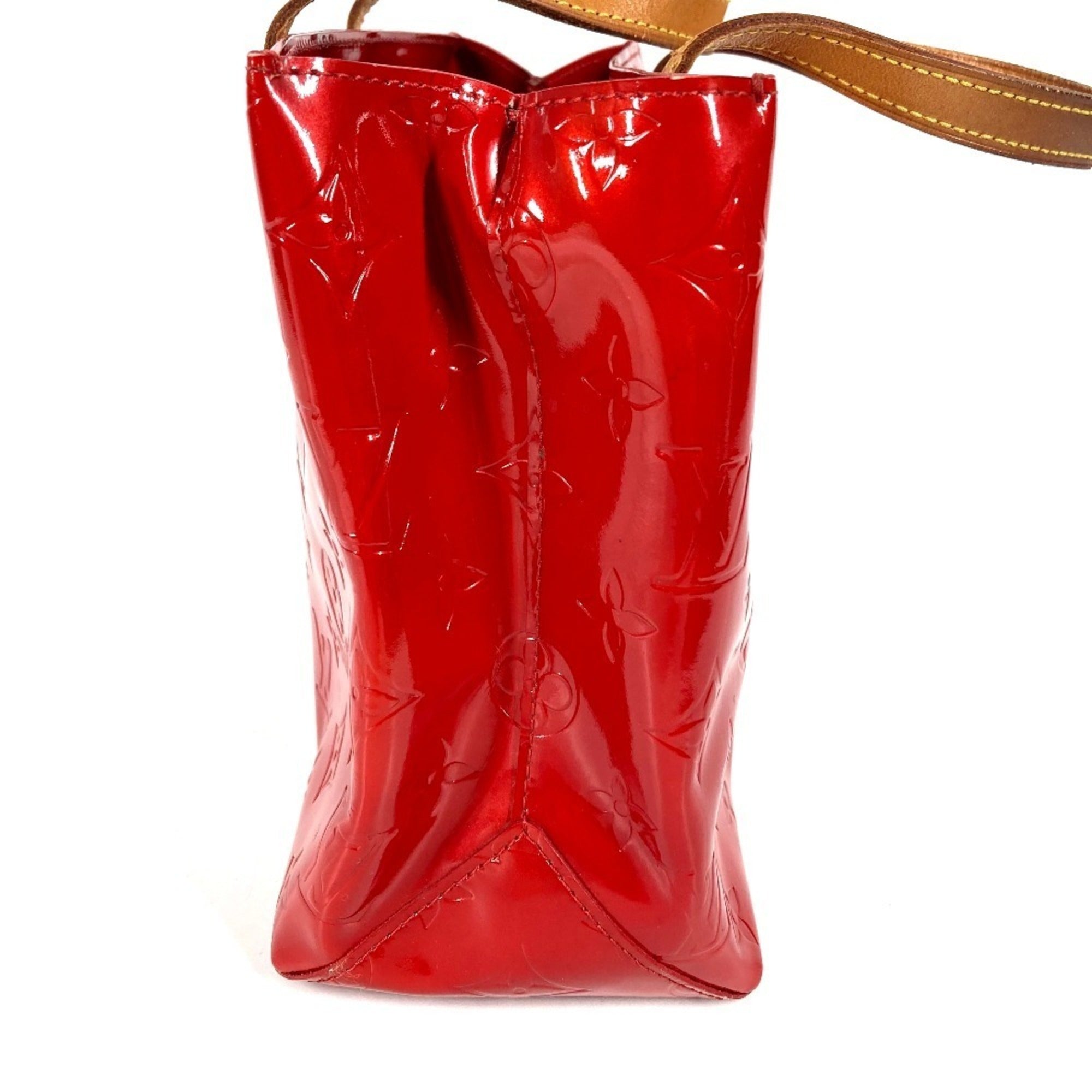 Louis Vuitton Red Color Rouge Monogram Vernis Handbag Tote Bag