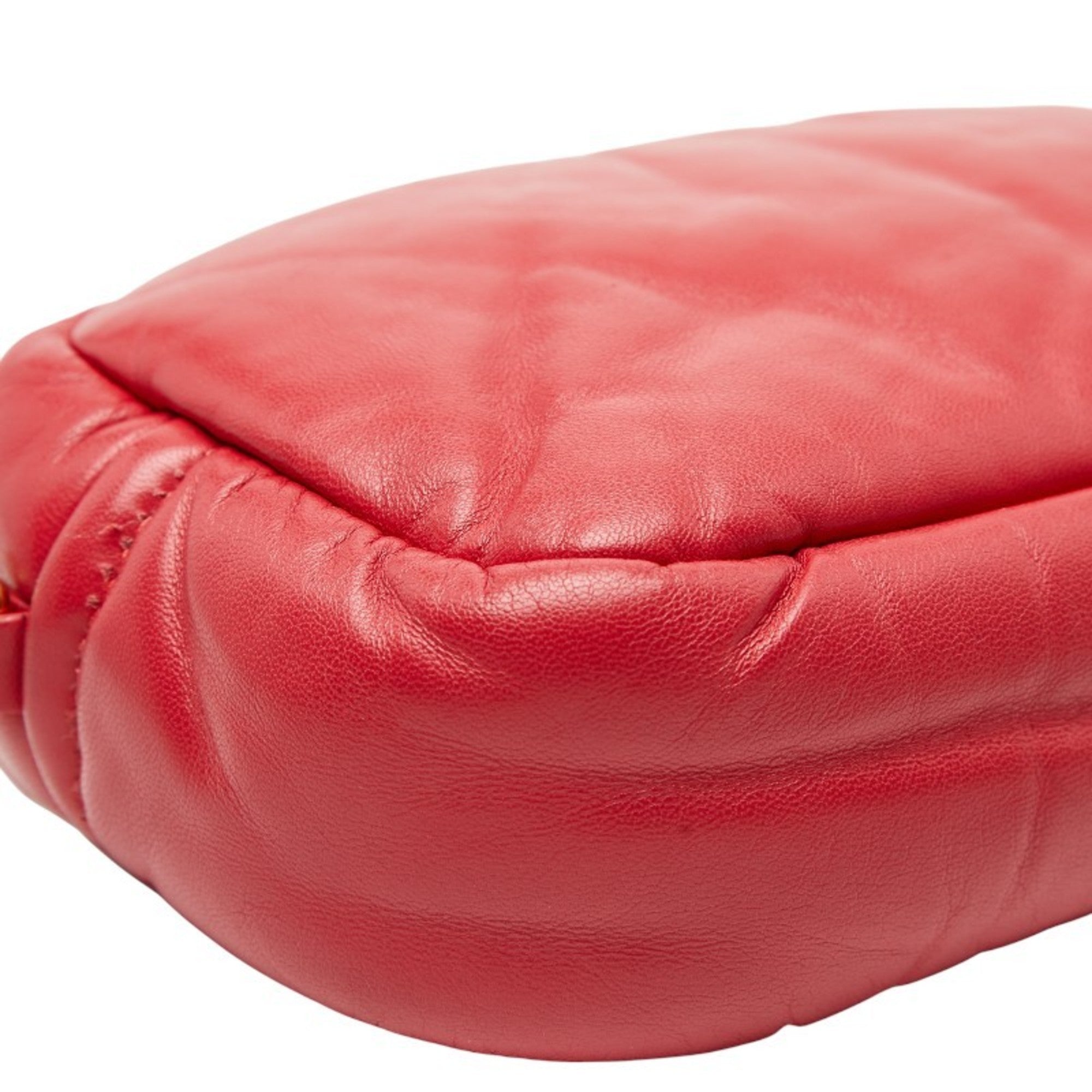 Prada Red Color Leather Shoulder Bag