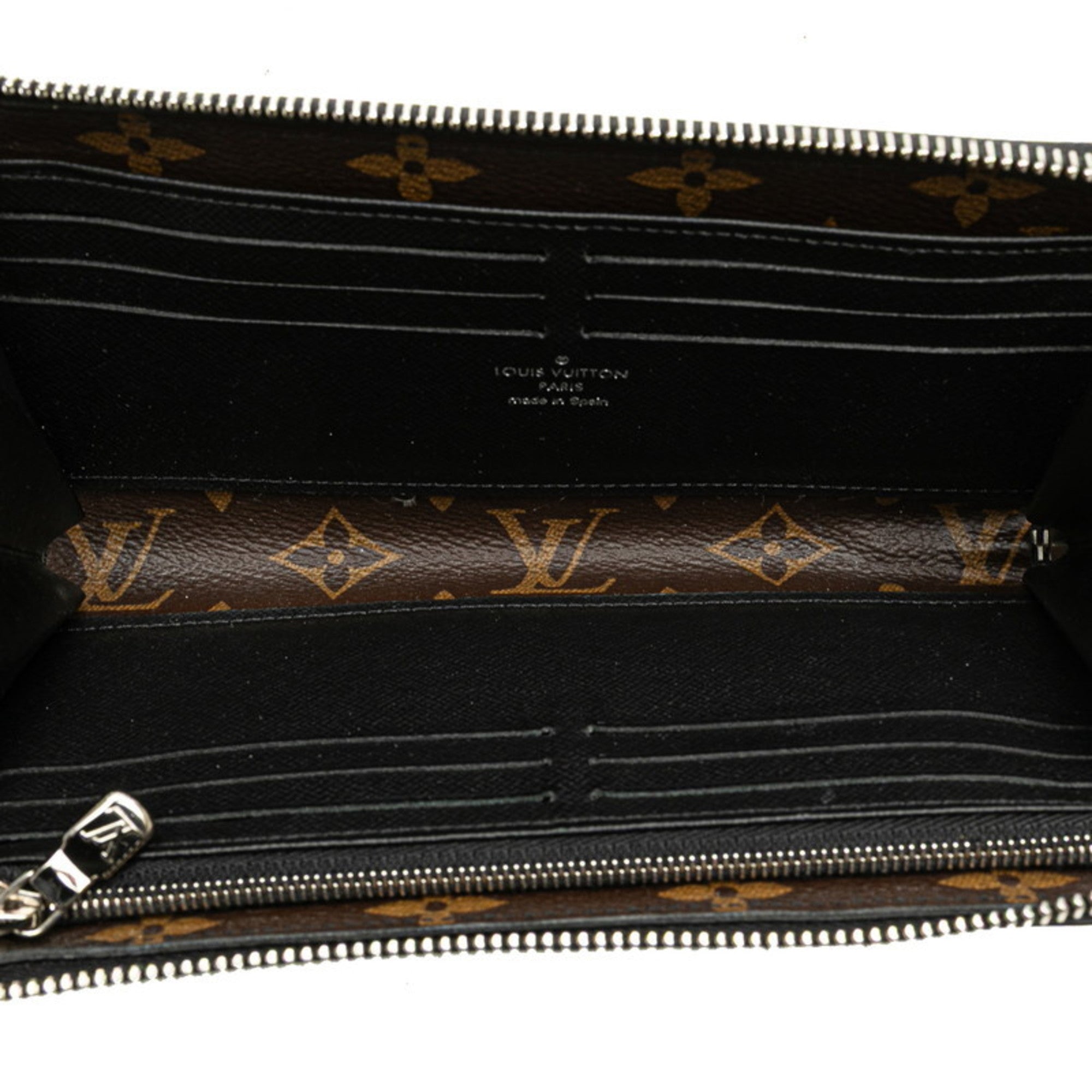 Louis Vuitton Monogram Macassar Black Brown Monogram Macassar Leather Coin Purse/Coin Case