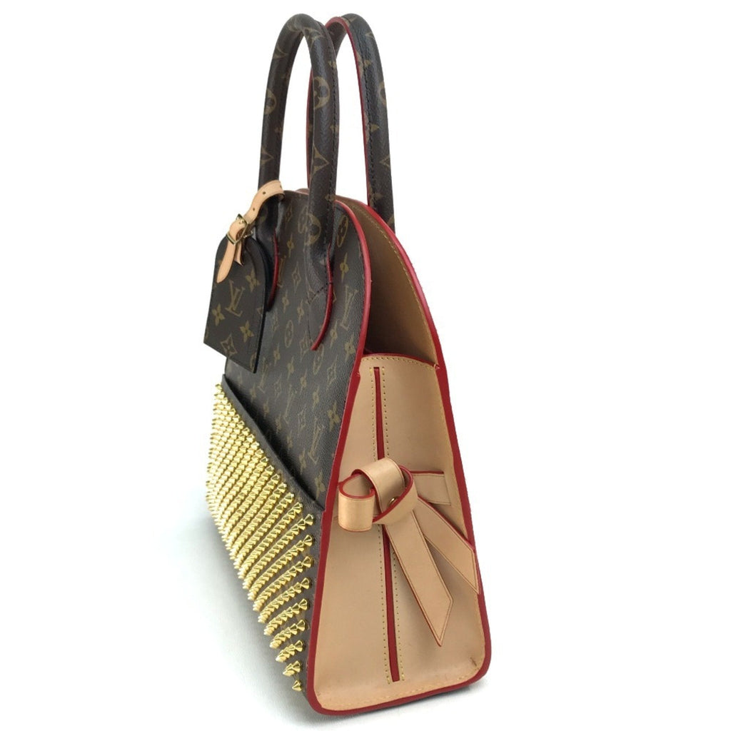 Louis Vuitton Brown Monogram Red Color Monogram Leather Handbag
