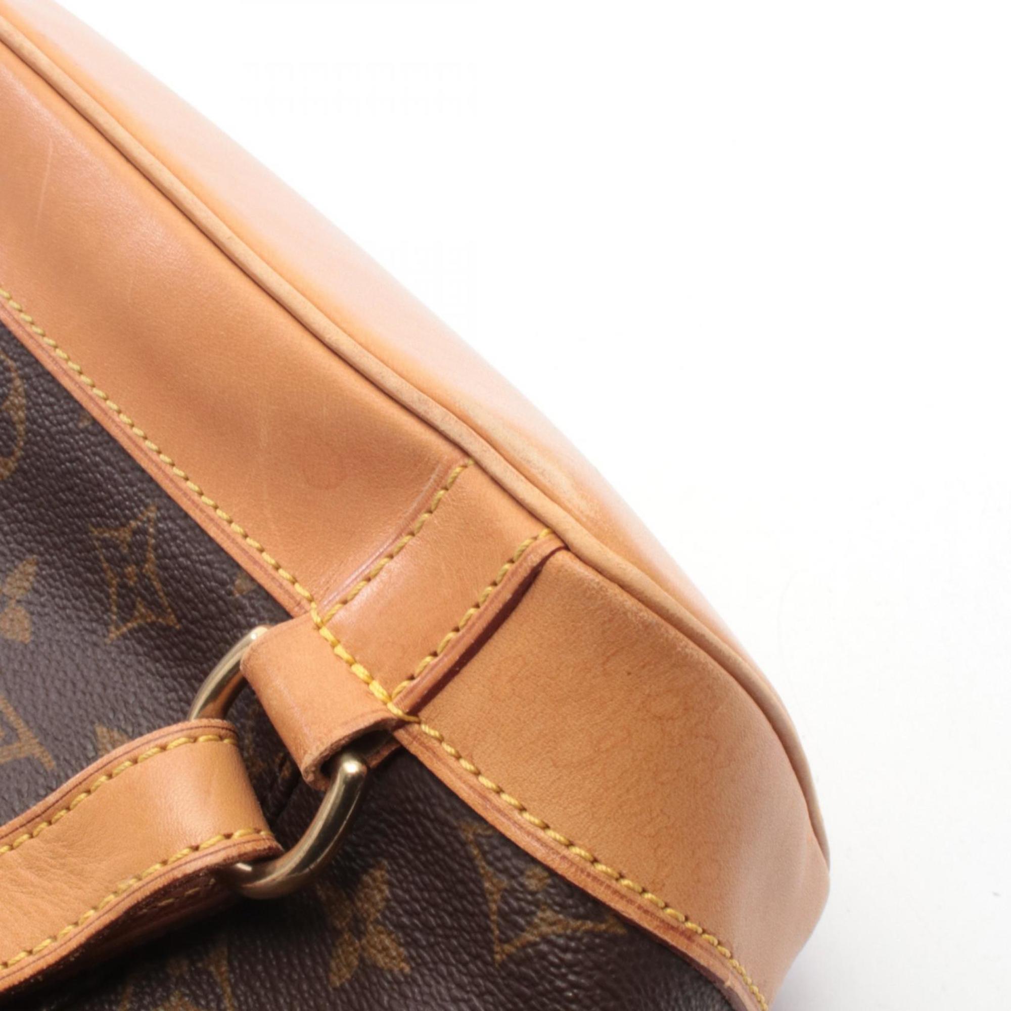 Louis Vuitton Brown Coated Canvas Leather Backpack Handbag