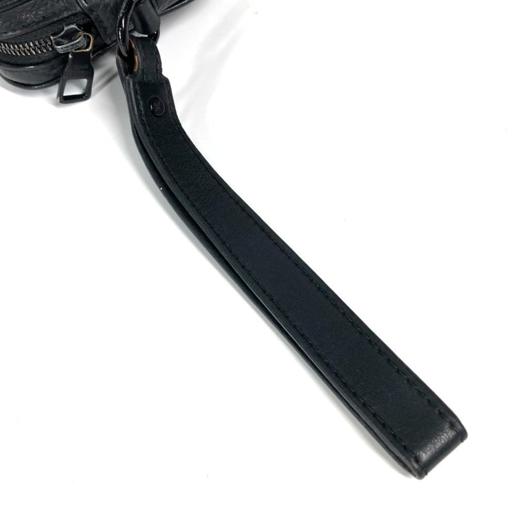 Louis Vuitton Black Noir Leather Clutch Bag Pouch