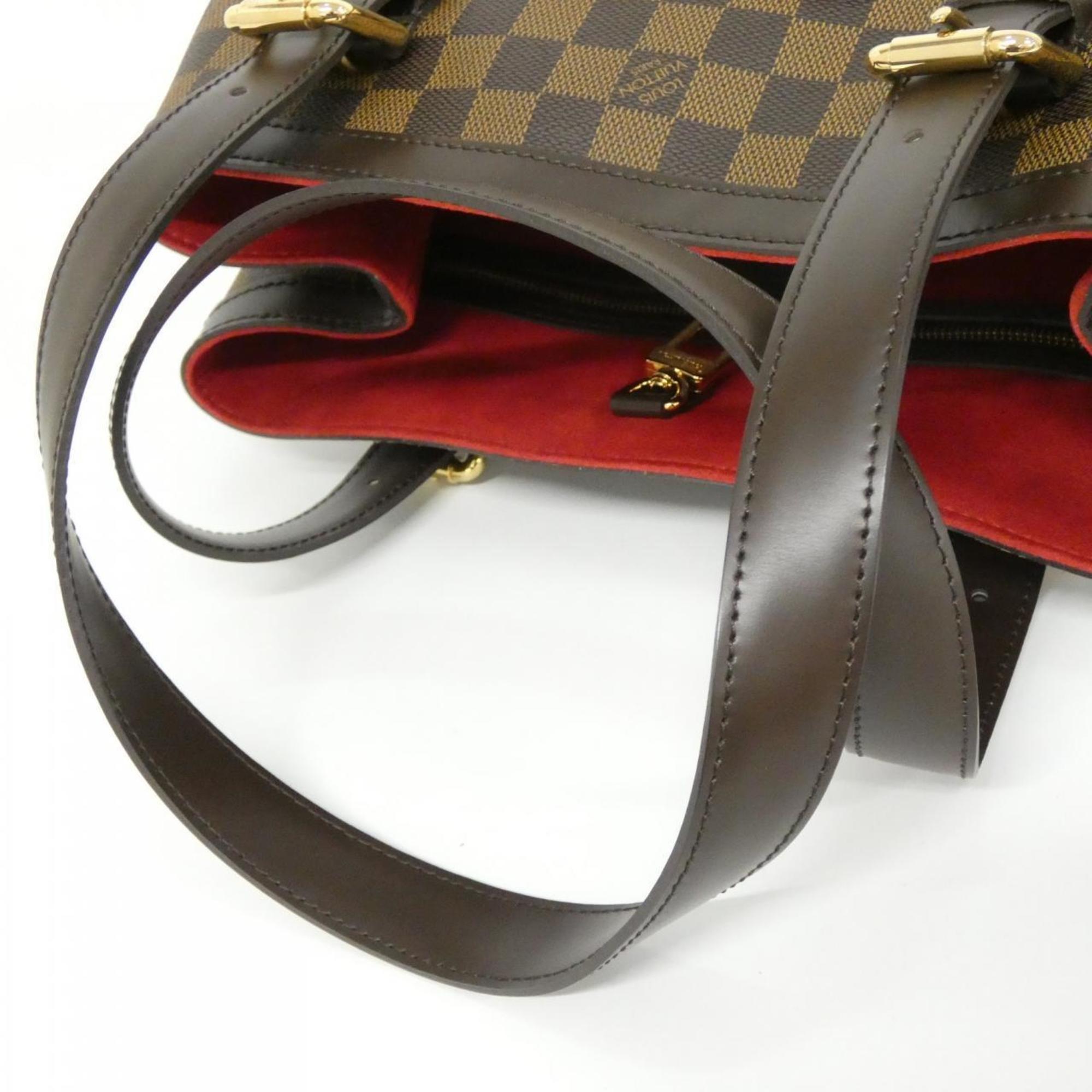 Louis Vuitton Brown Coated Canvas Handbag
