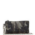 Prada Black Camouflage Gray Nylon Leather Coin Purse/Coin Case
