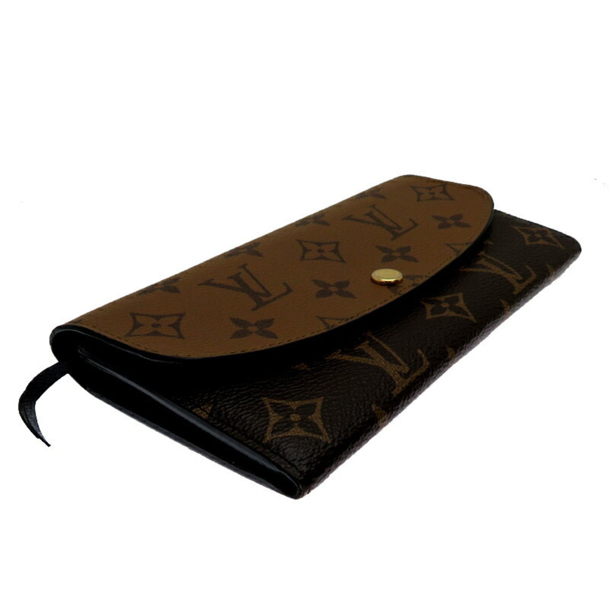 Louis Vuitton Brown Monogram Reverse Long Wallet (Tri-Fold)