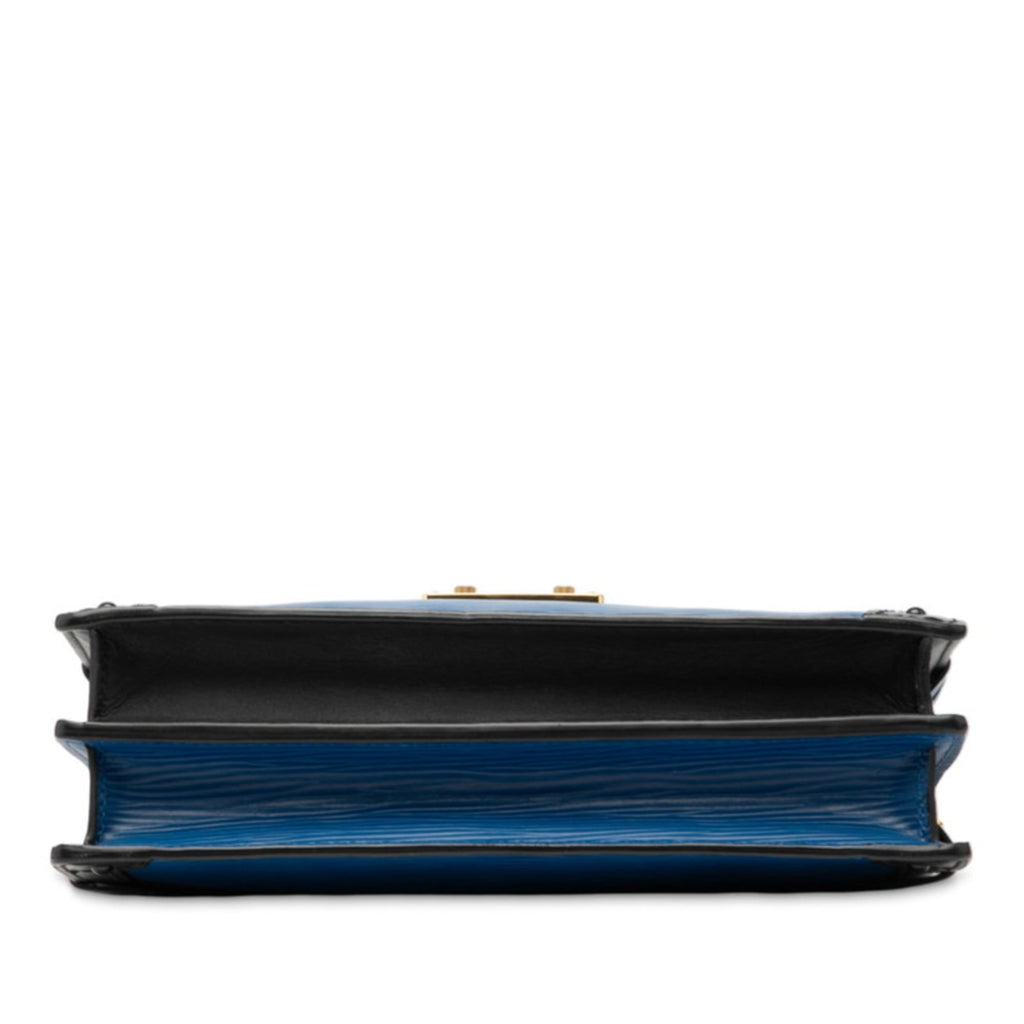 Louis Vuitton Black Blue Leather Shoulder Bag