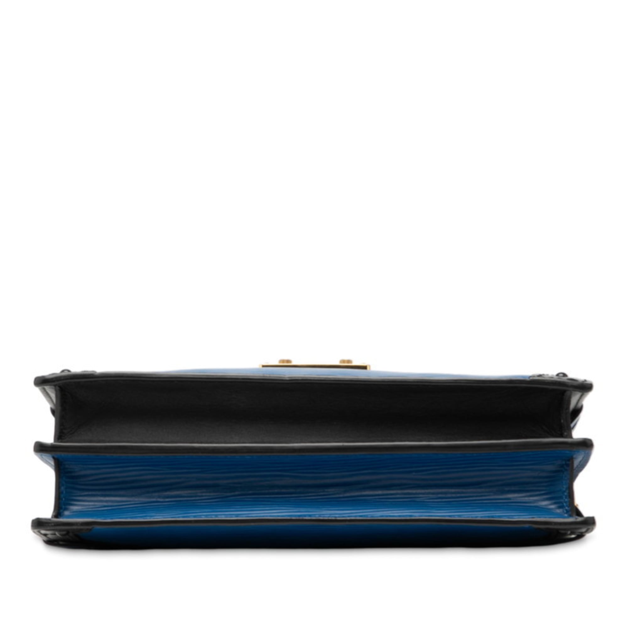 Louis Vuitton Black Blue Leather Shoulder Bag