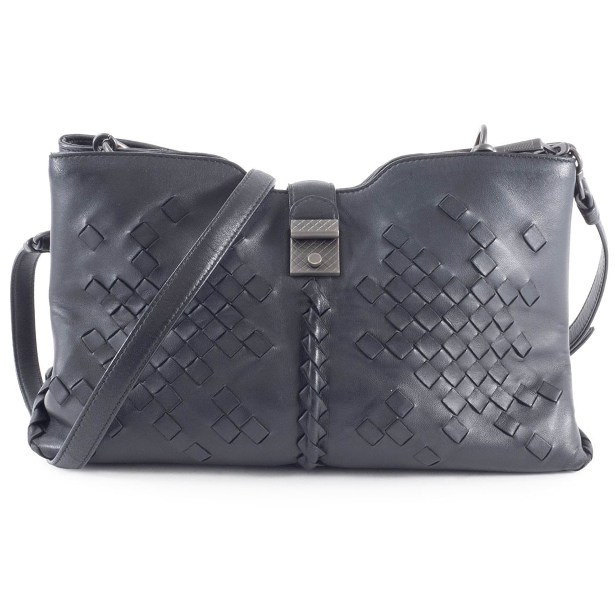 Bottega Veneta Black Leather Shoulder Bag