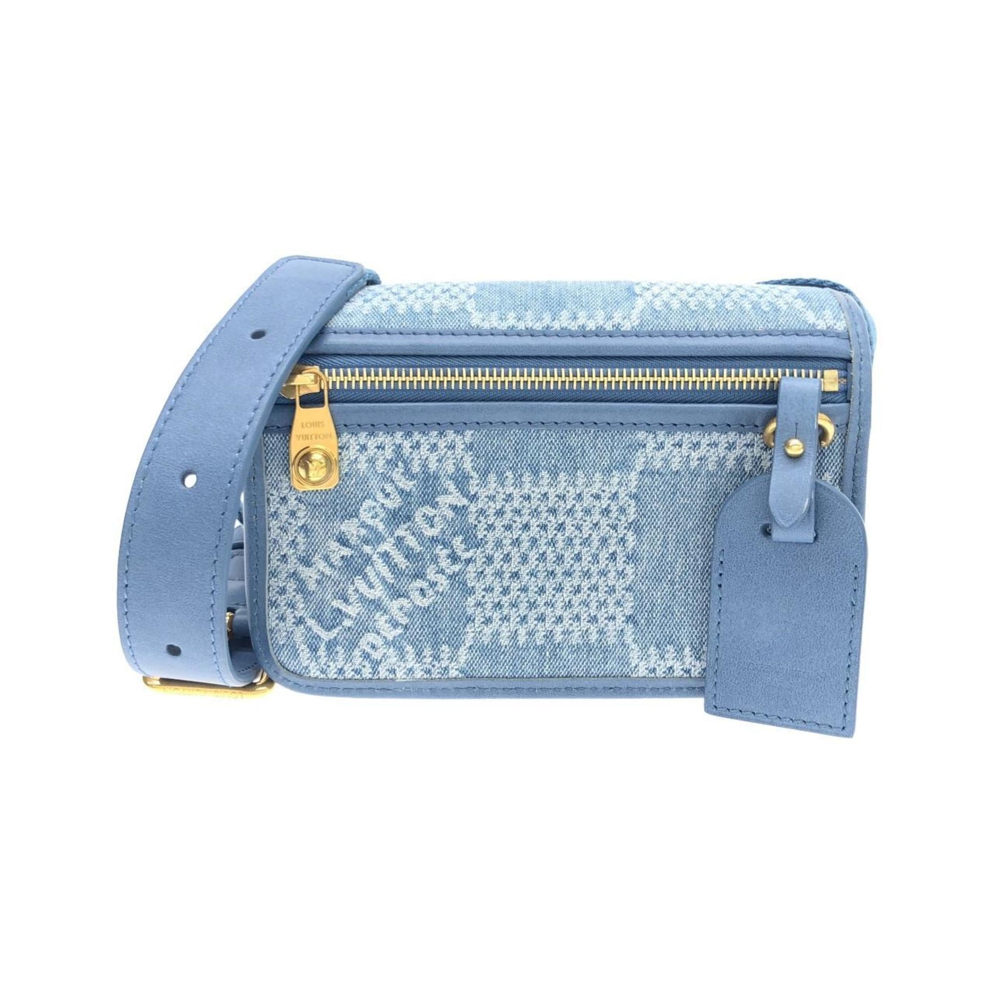Louis Vuitton Blue Denim Canvas Shoulder Bag